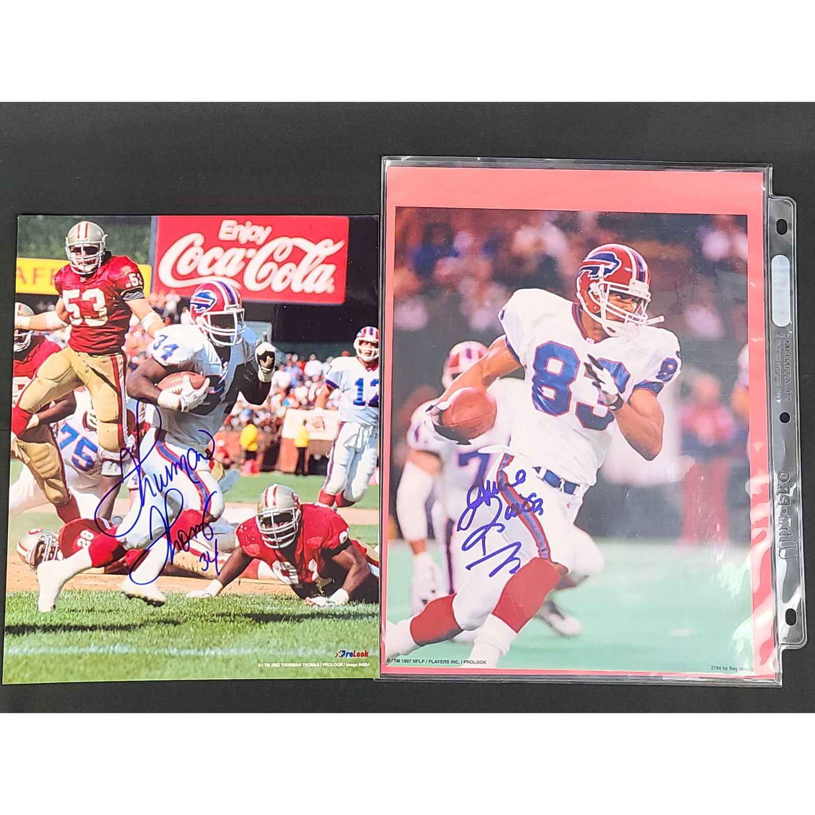 BUFFALO BILLS AUTOGRAPHED PHOTOS THRUMAN THOMAS & ANDRE: BUFFALO BILLS AUTOGRAPHED PHOTOS THRUMAN THOMAS & ANDRE REED 8X10 AUTHENTIC