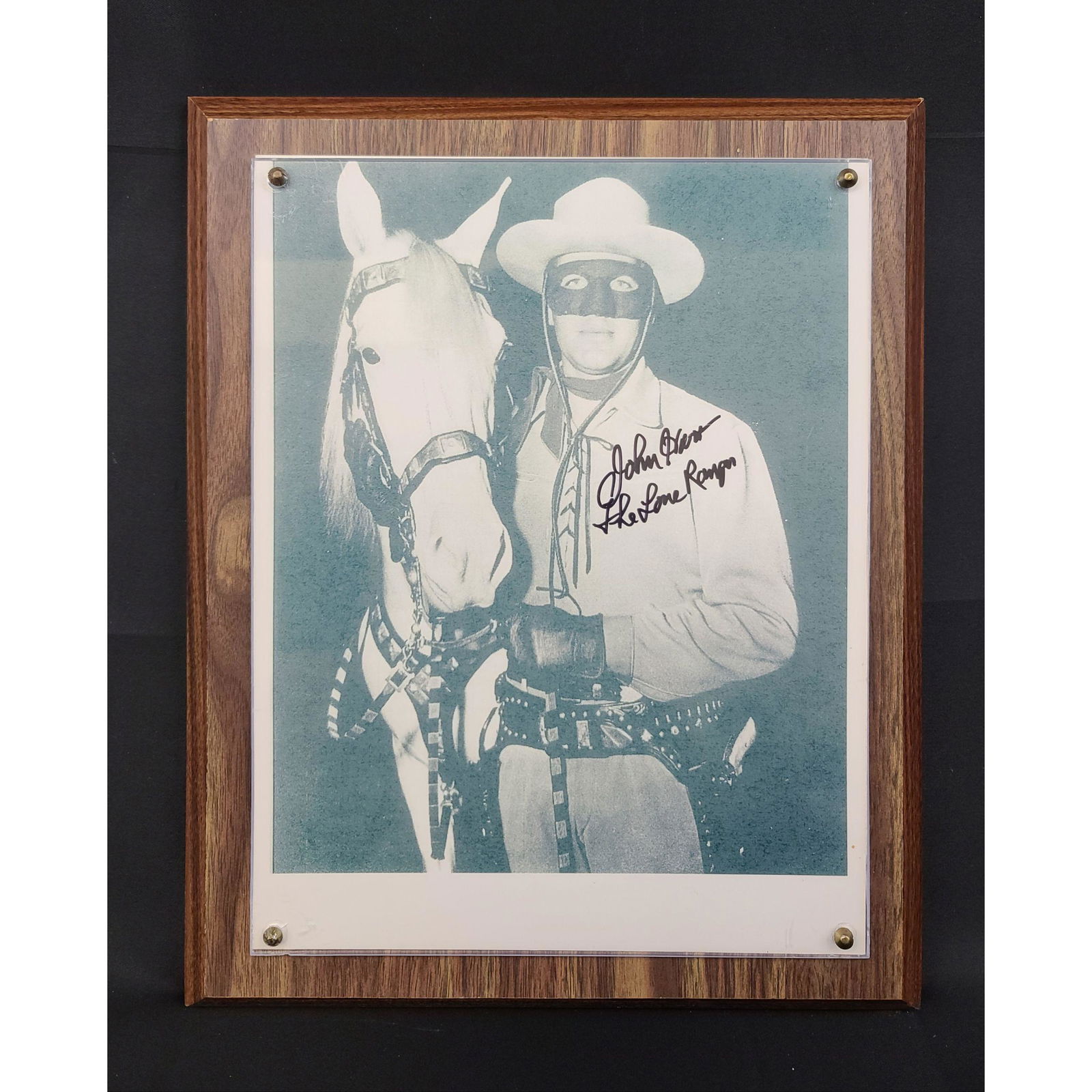 JOHN HART THE LONE RANGER SIGNED PLAQUE (1 of 1)