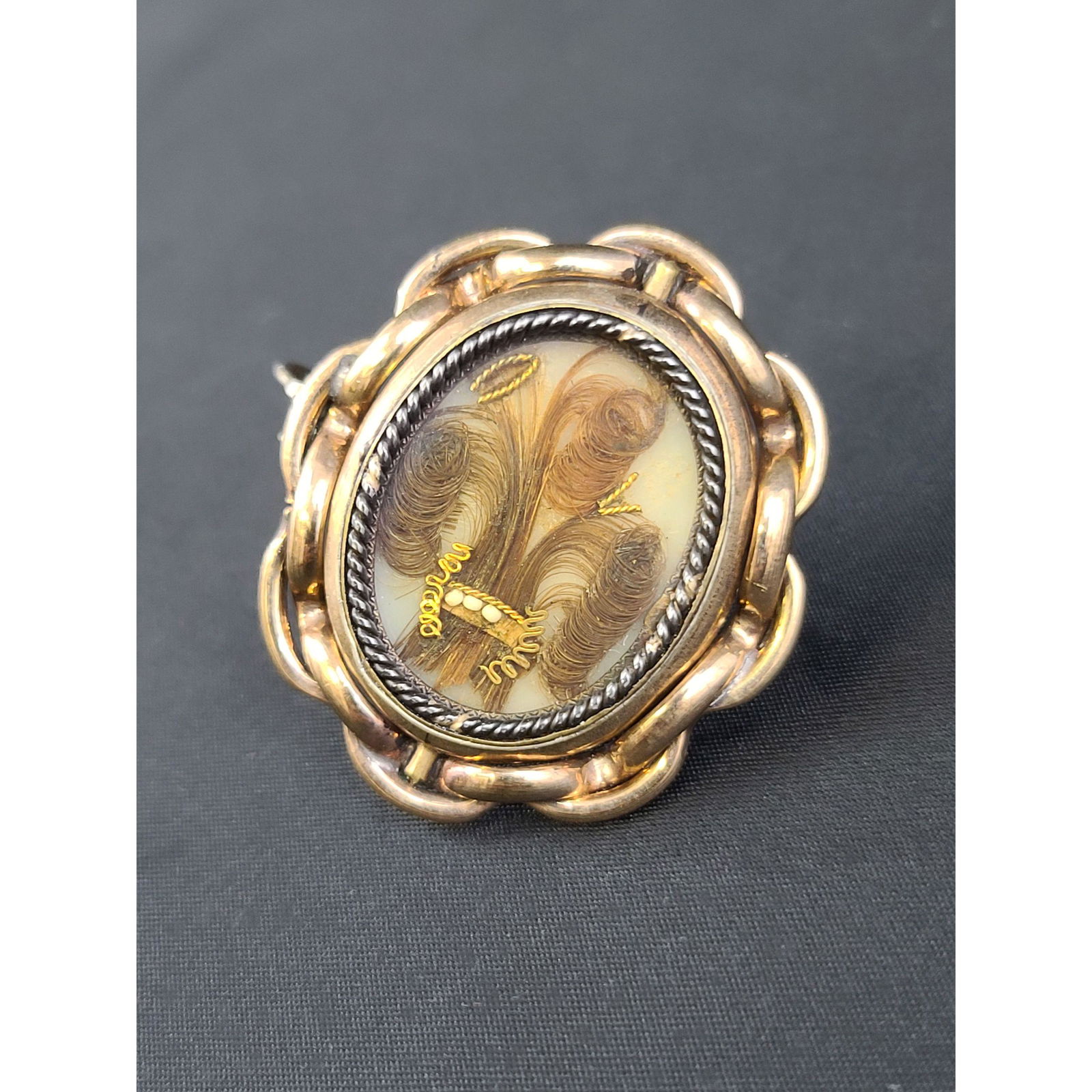 victorian hair brooch