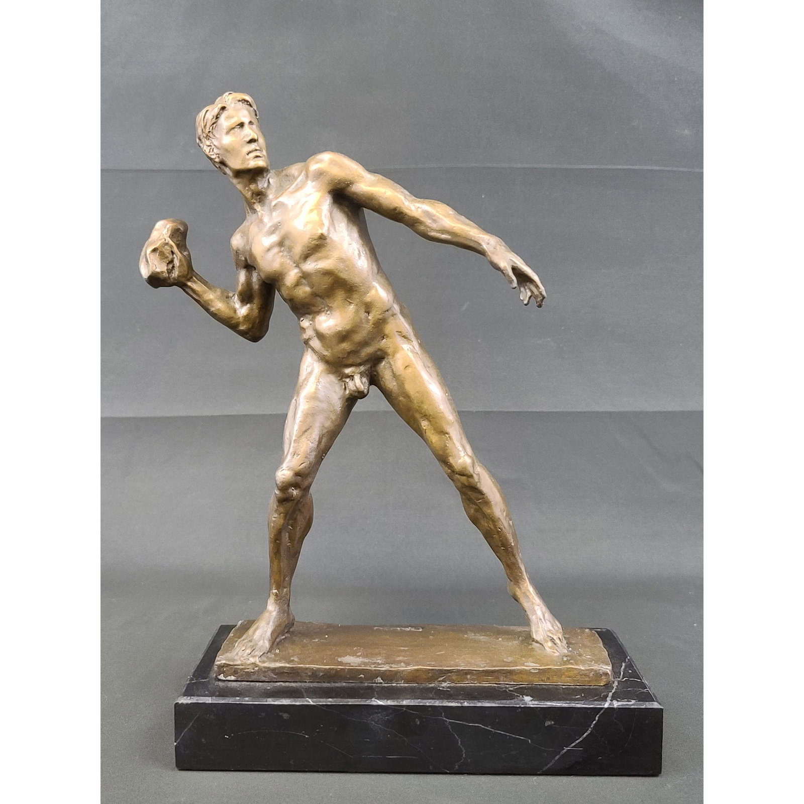 Nude Sculpture Signed After AIME-JULES DALOU FRANCE: AIME-JULES DALOU (FRANCE 1838-1902) Nude Bronze Sculpture. Measures 12" tall