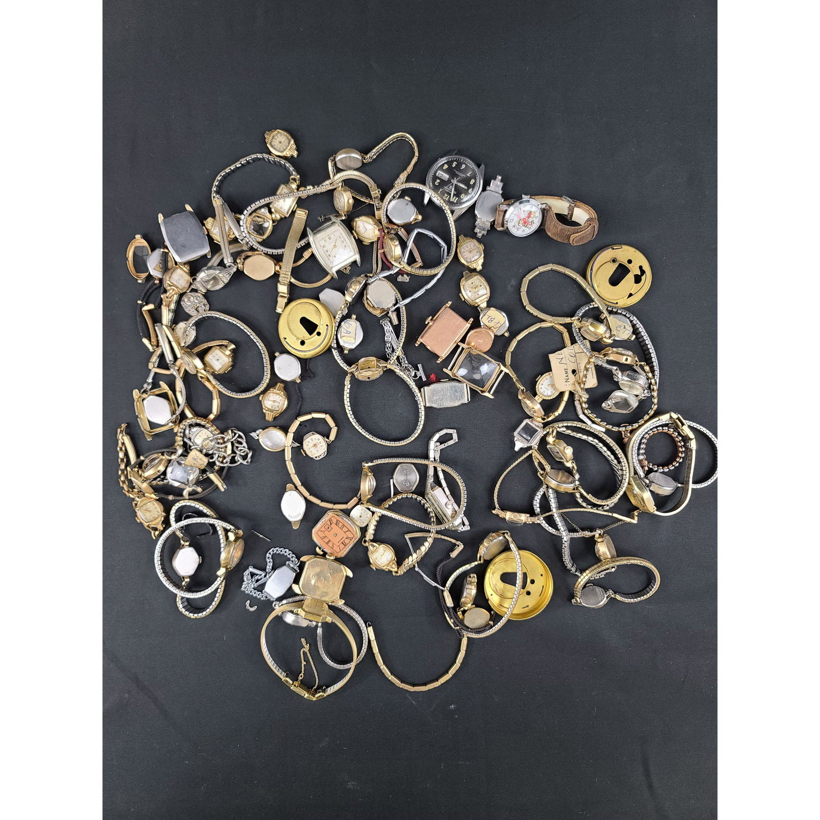 Lot of Ladies Watches, Parts, Etc...: Lot of Watches, Parts, ETC Bulova, Hamilton, Carvell, Timex, Etc. Gold, Gold Filled, Silver, and Silver Plated. UNTESTED