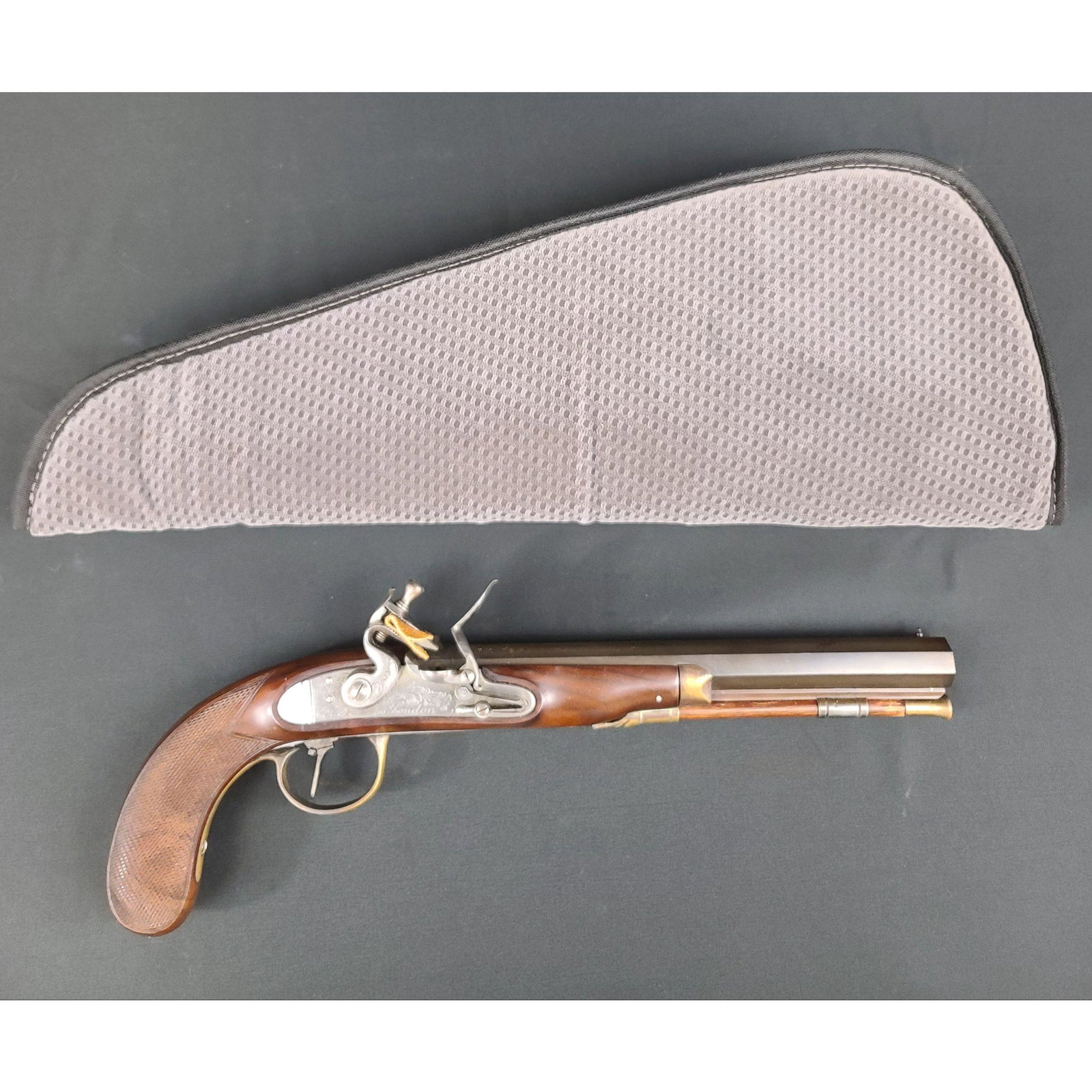 Charles Moore Dueling Pistol "P Bondini" .45 Cal 440..: Charles Moore Dueling Pistol "P Bondini" REPLICA .45 Cal 440 Round, never fired. Measures 15" long