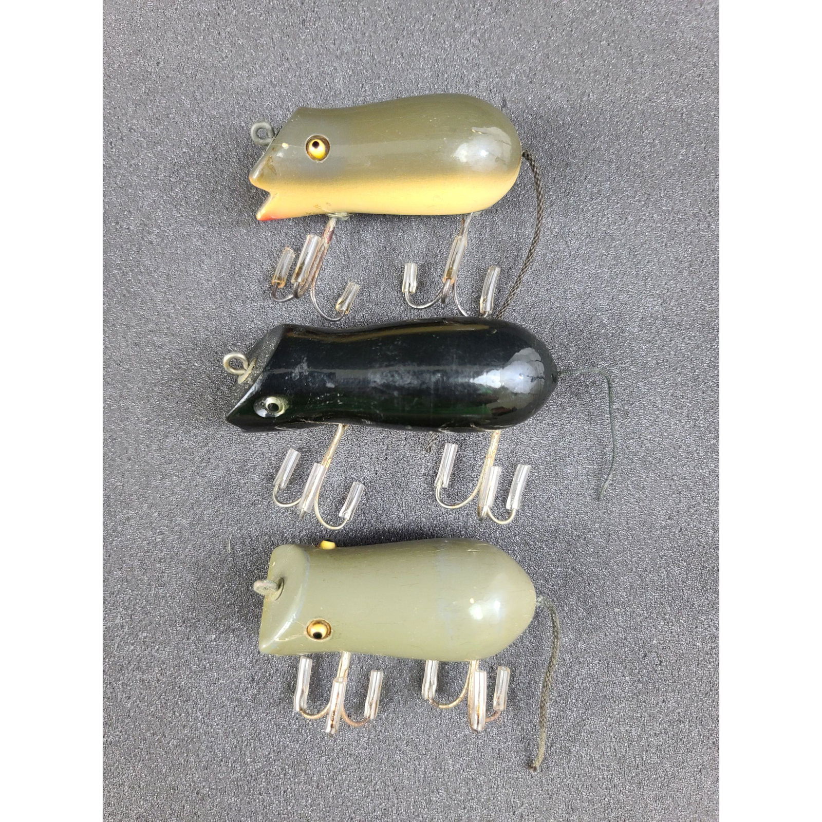 3 Vintage Fishing Lures Shakespeare Mouses (1 of 2)