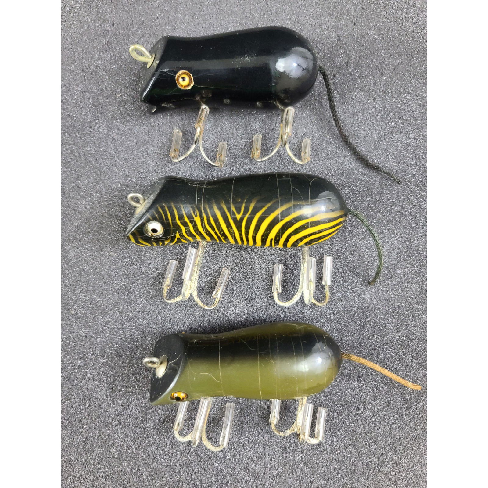 3 Vintage Fishing Lures Shakespeare Mouses (1 of 2)