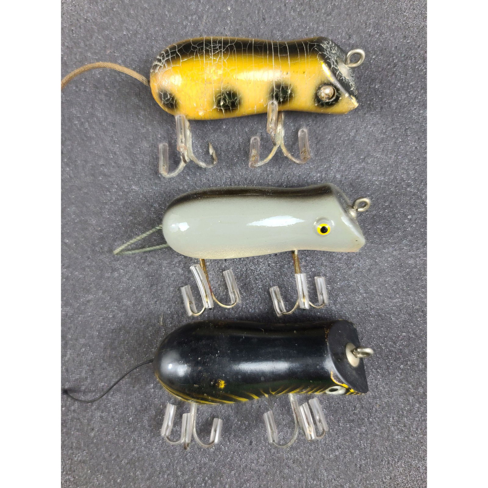 3 Vintage Fishing Lures Shakespeare Mouses (1 of 3)