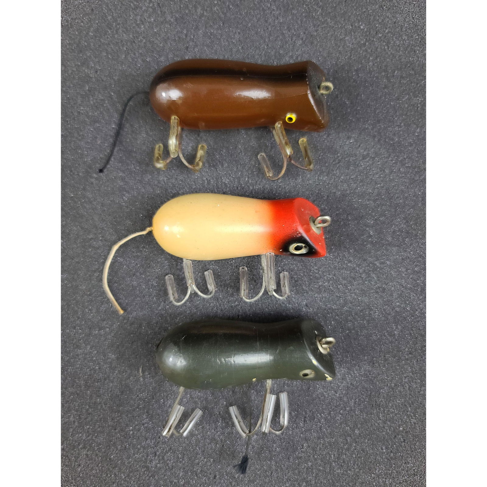 3 Vintage Fishing Lures Shakespeare Mouses (1 of 2)