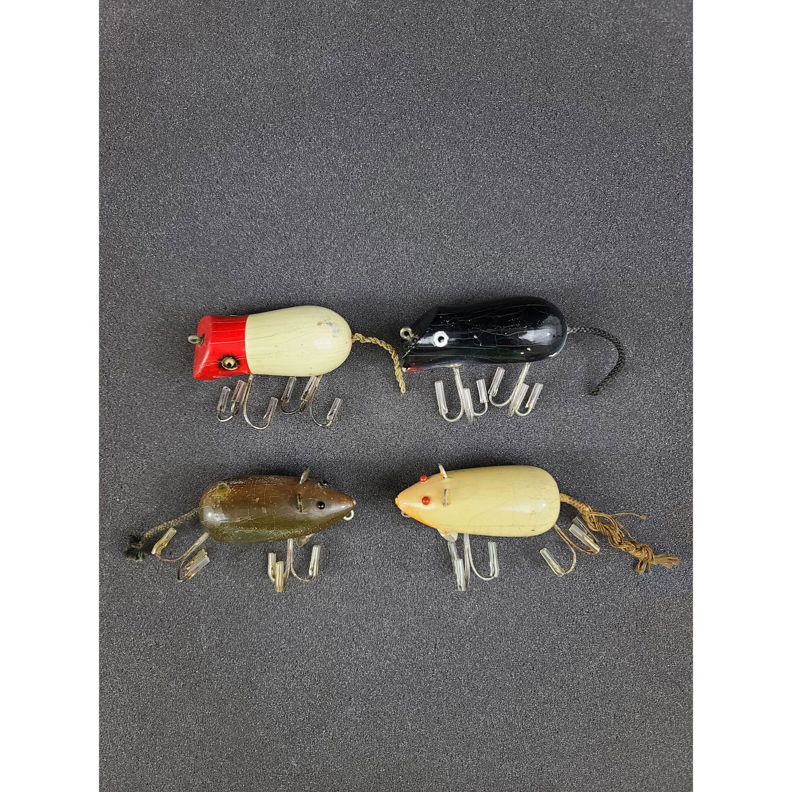 4 Vintage Fishing Lures Creek Chub Mouses (1 of 16)