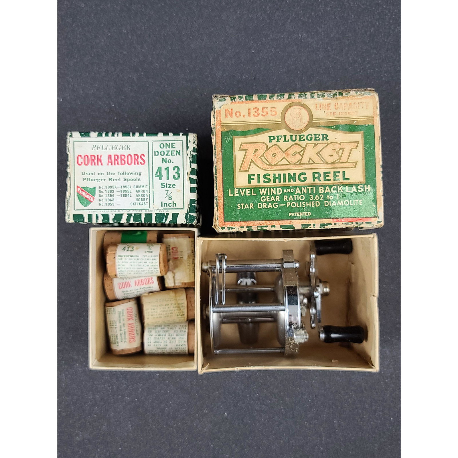 Moulinet De Casting Vintage Pflueger Modèle 1355 (pêche En Mer, USA)