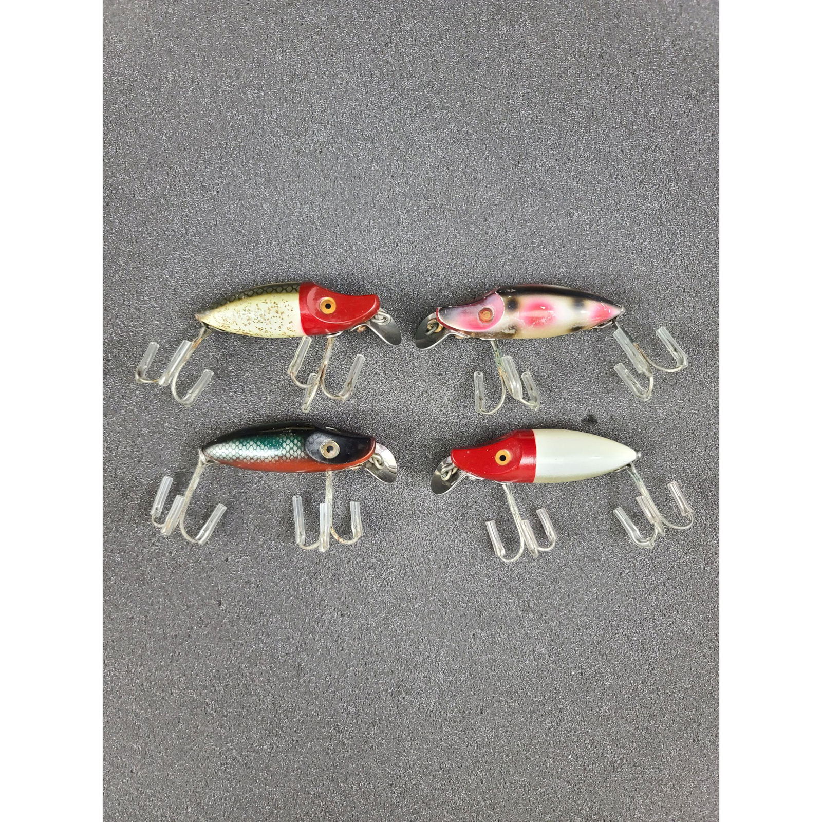 4 Vintage Fishing Lure Heddon River Runts (1 of 5)