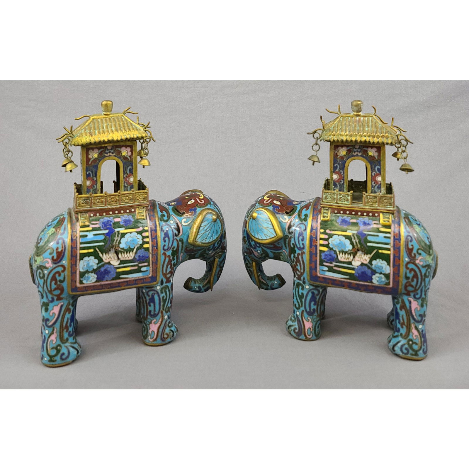 PR of antique Chinese Cloisonne Elephants (1 of 20)