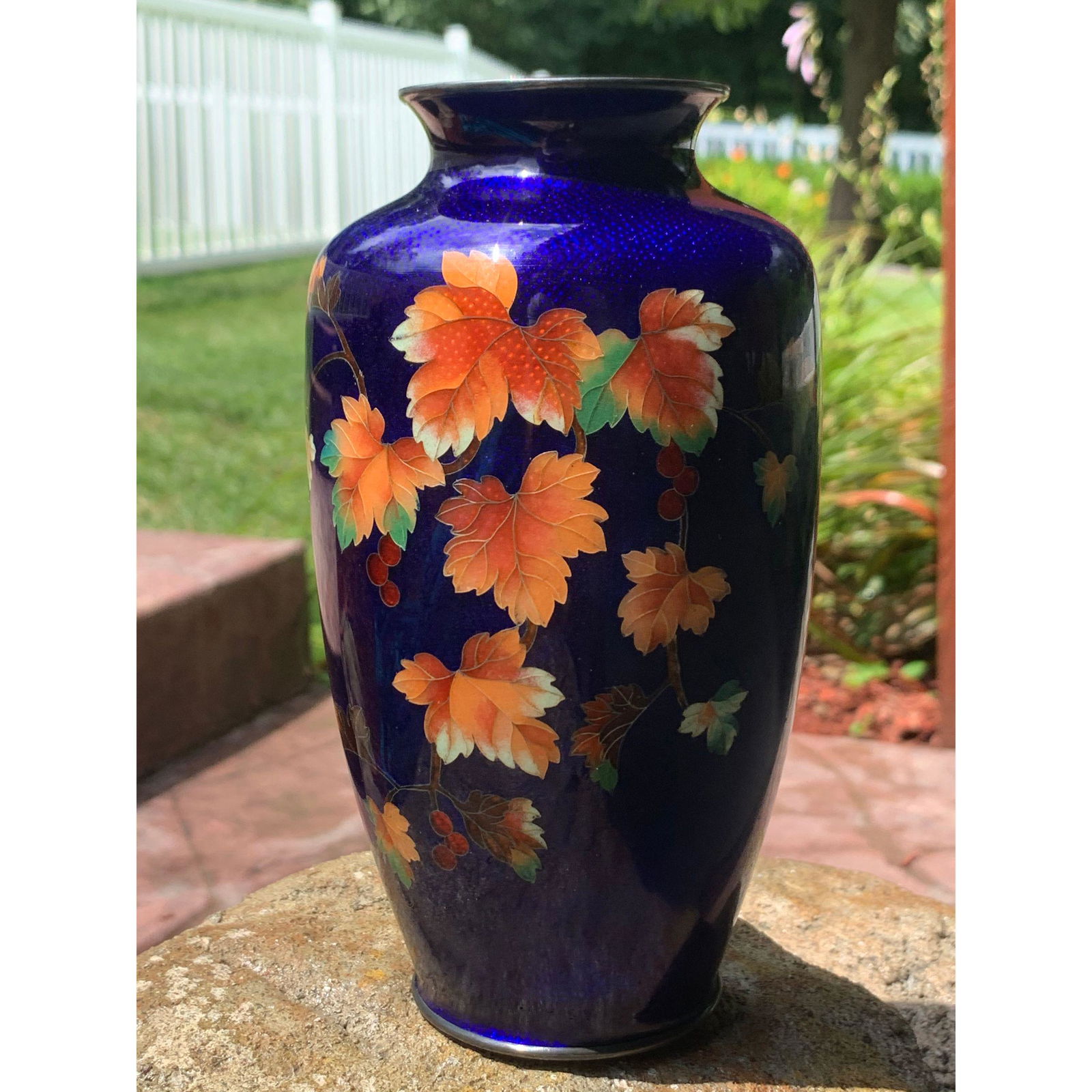 Antique fine wire cloisonne vase (1 of 15)