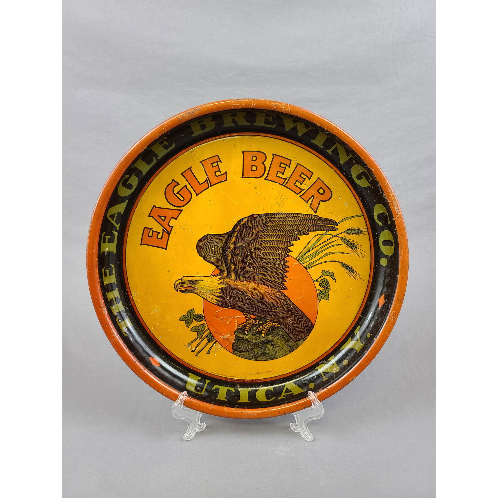 VINTAGE ADVERTISING TRAY "THE EAGLE BREWING CO" (1 of 11)