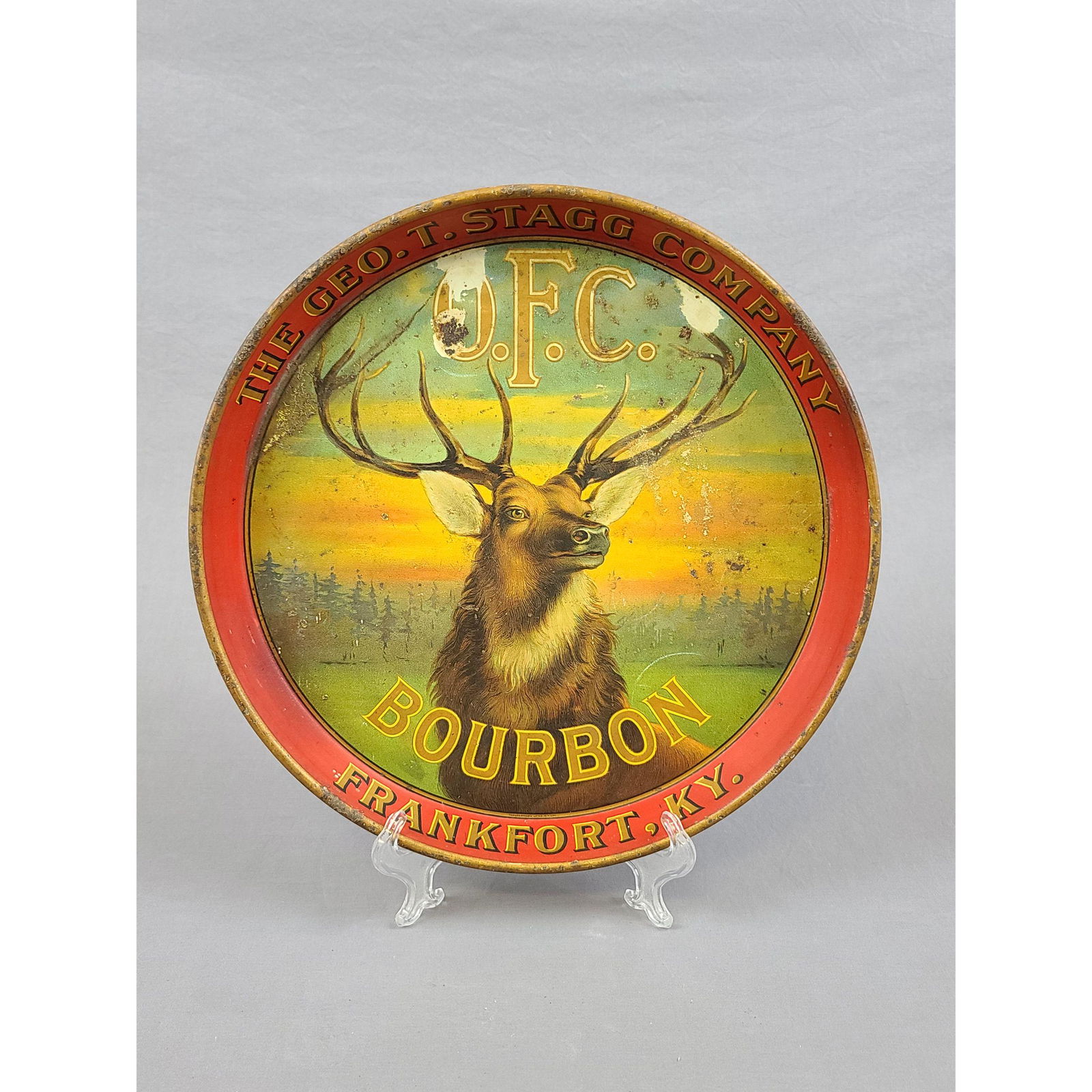 VINTAGE ADVERTISING TRAY "THE GEO T. STAGG CO" (1 of 10)