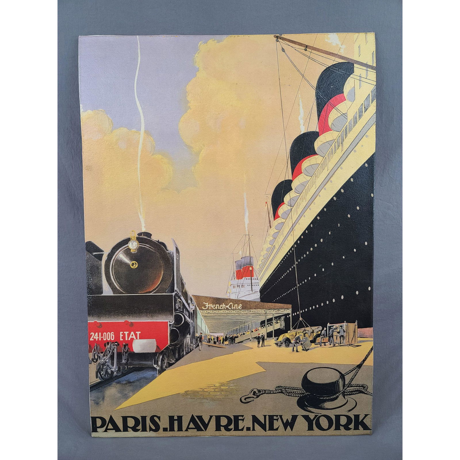 Lithograph Print on Canvas of Paris and New York (1 of 9)