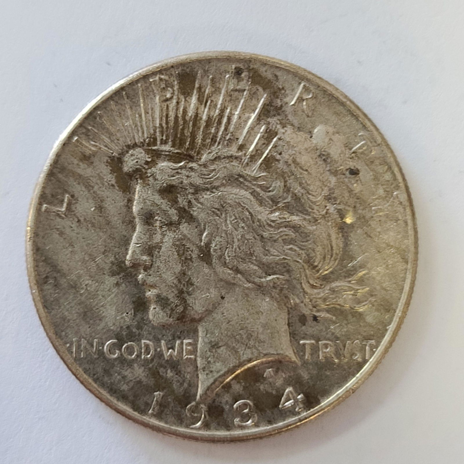 Peace Silver Dollar Coin 1934P (1 of 2)