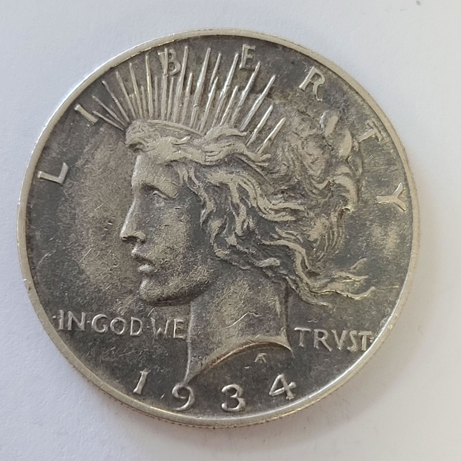 Peace Silver Dollar Coin 1934P (1 of 2)