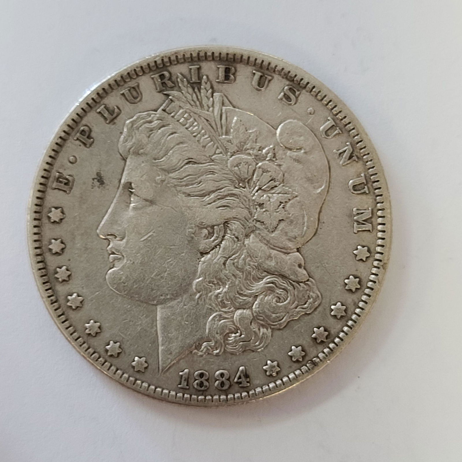 Morgan Silver Dollar Coin 1884P: Morgan Silver Dollar Coin 1884P