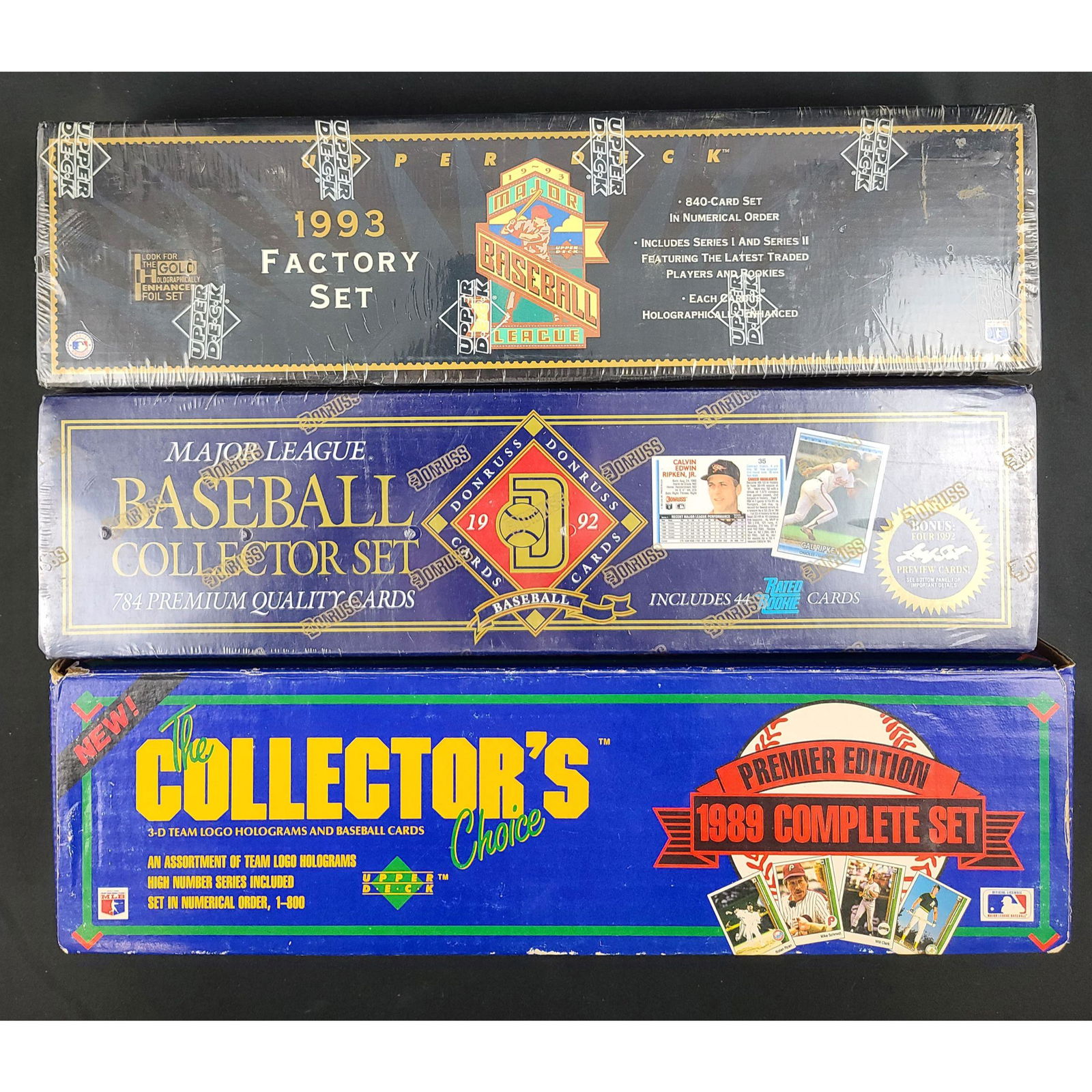 LOT OF 3 LARGE BOXES OF SEALED BASEBALL CARDS... (1 of 2)