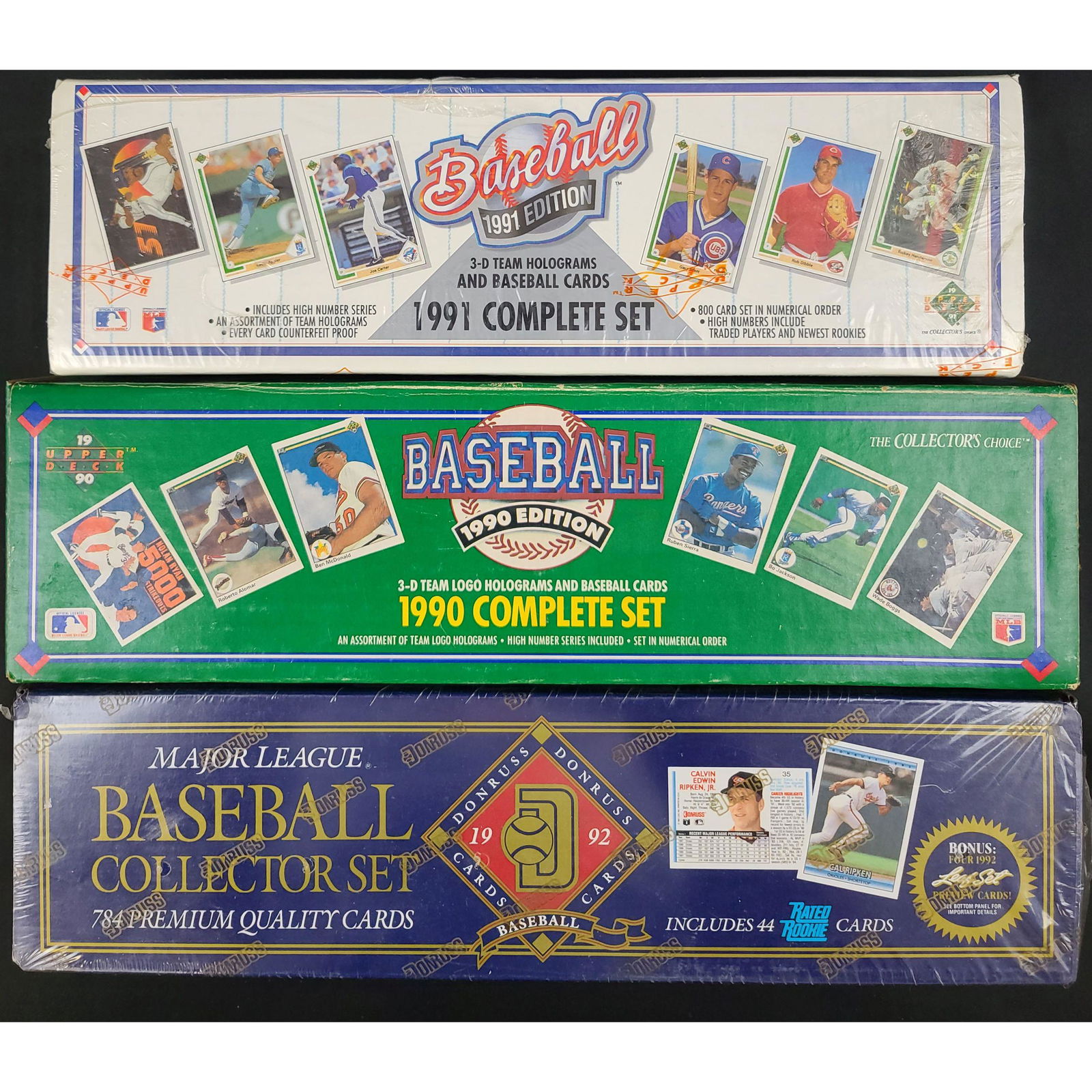LOT OF 3 LARGE BOXES OF SEALED BASEBALL CARDS... (1 of 4)