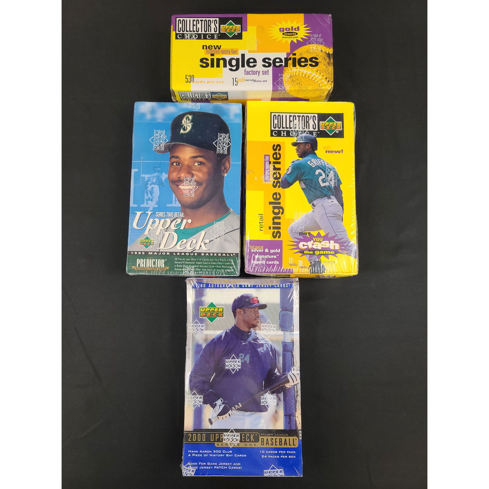 VINTAGE LOT OF 4 BOXES OF SEALED BASEBALL CARDS... (1 of 5)