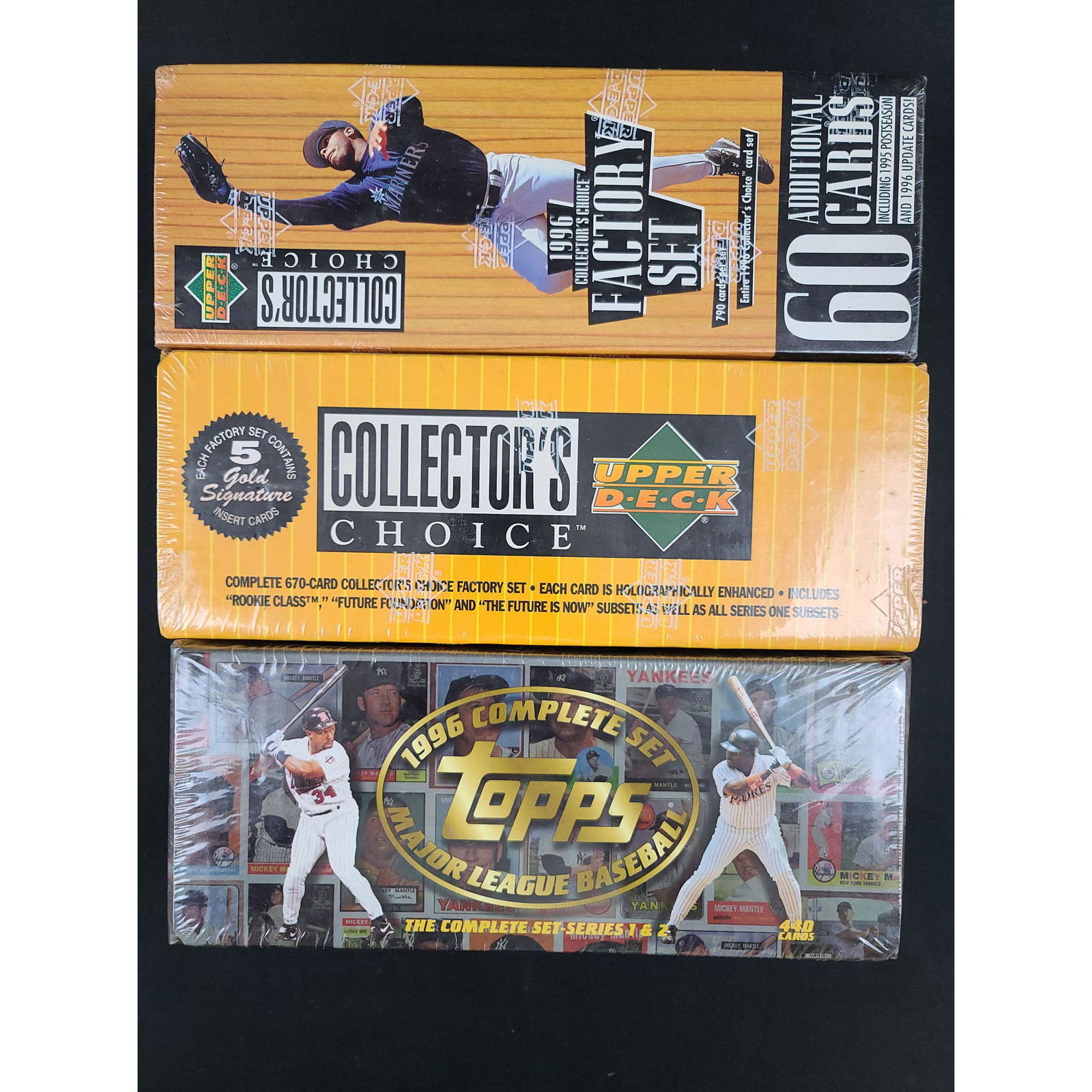 VINTAGE LOT OF 3 BOXES OF SEALED BASEBALL CARDS... (1 of 2)