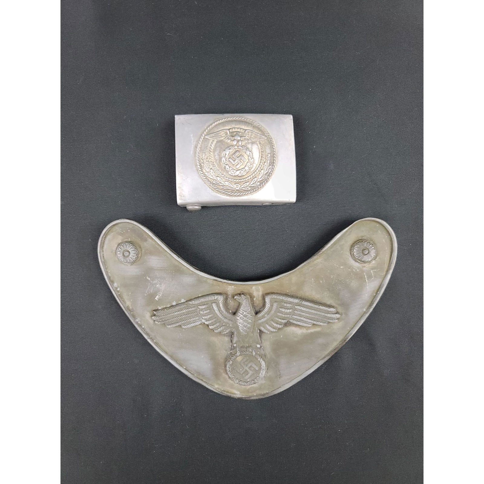 2 WWII German Belt Buckle and Plaque SS Mark (1 of 10)