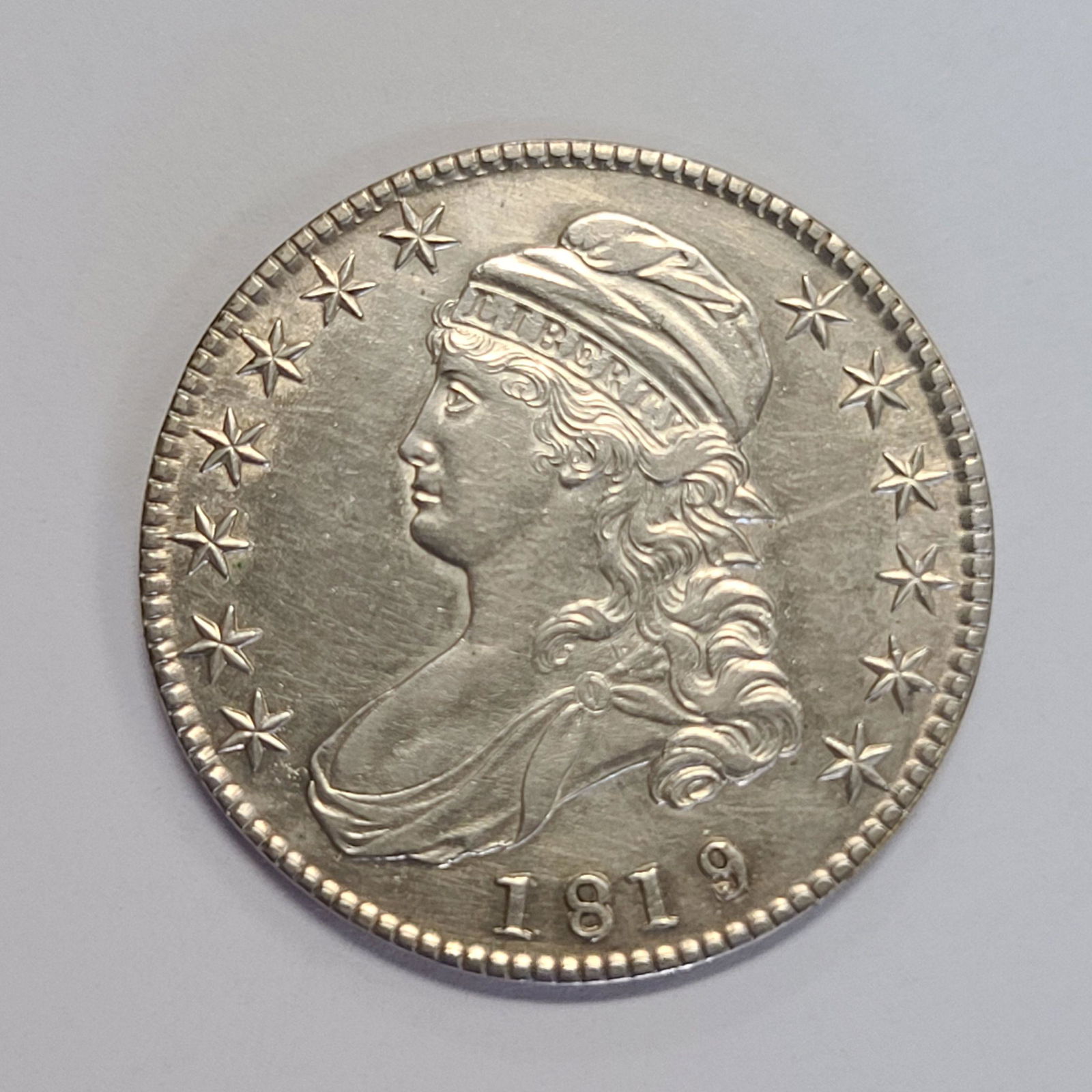 1819 Bust Half Dollar Silver Coin (1 of 6)