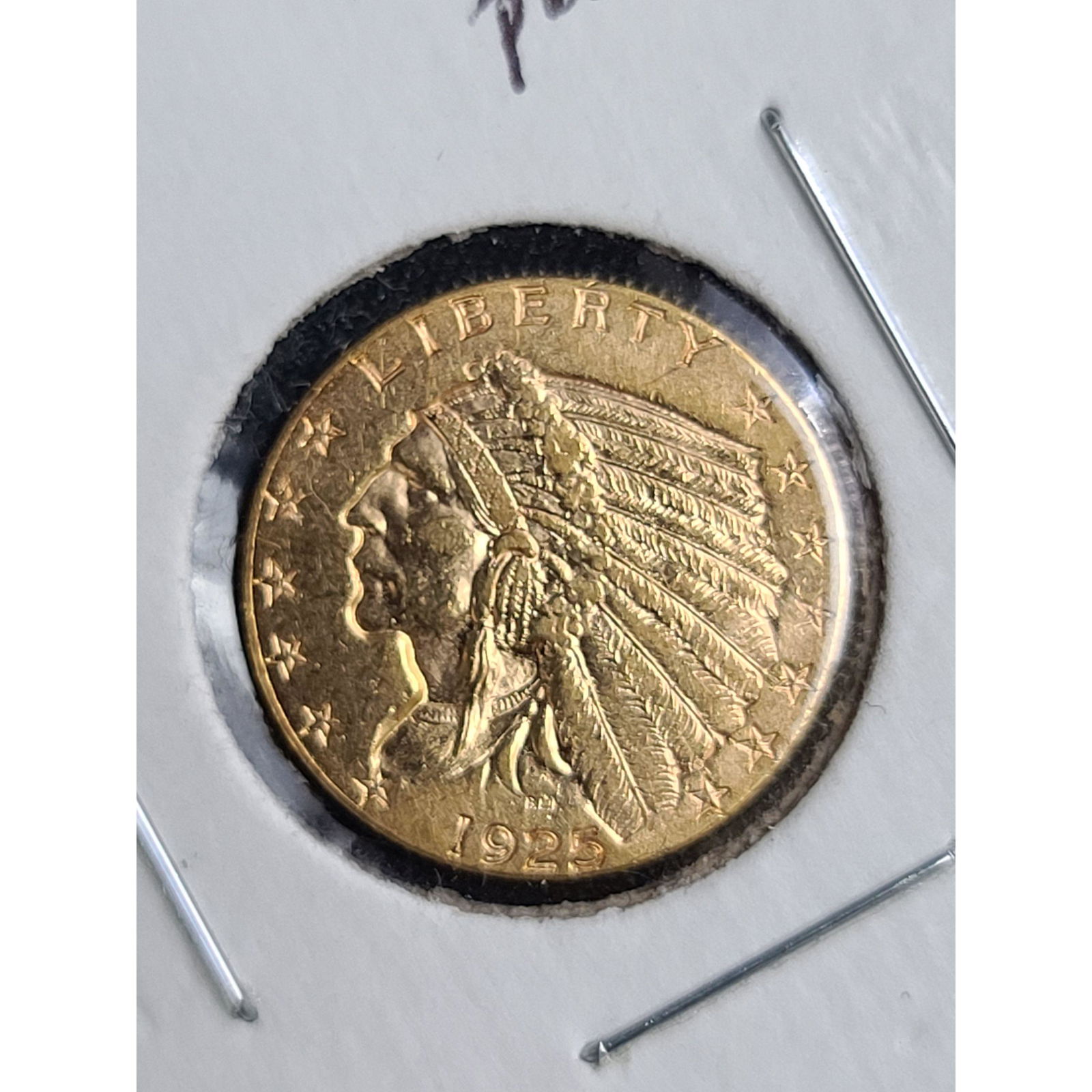 2 1/2 Dollar Indian Head Eagle Coin 1925 D (1 of 5)