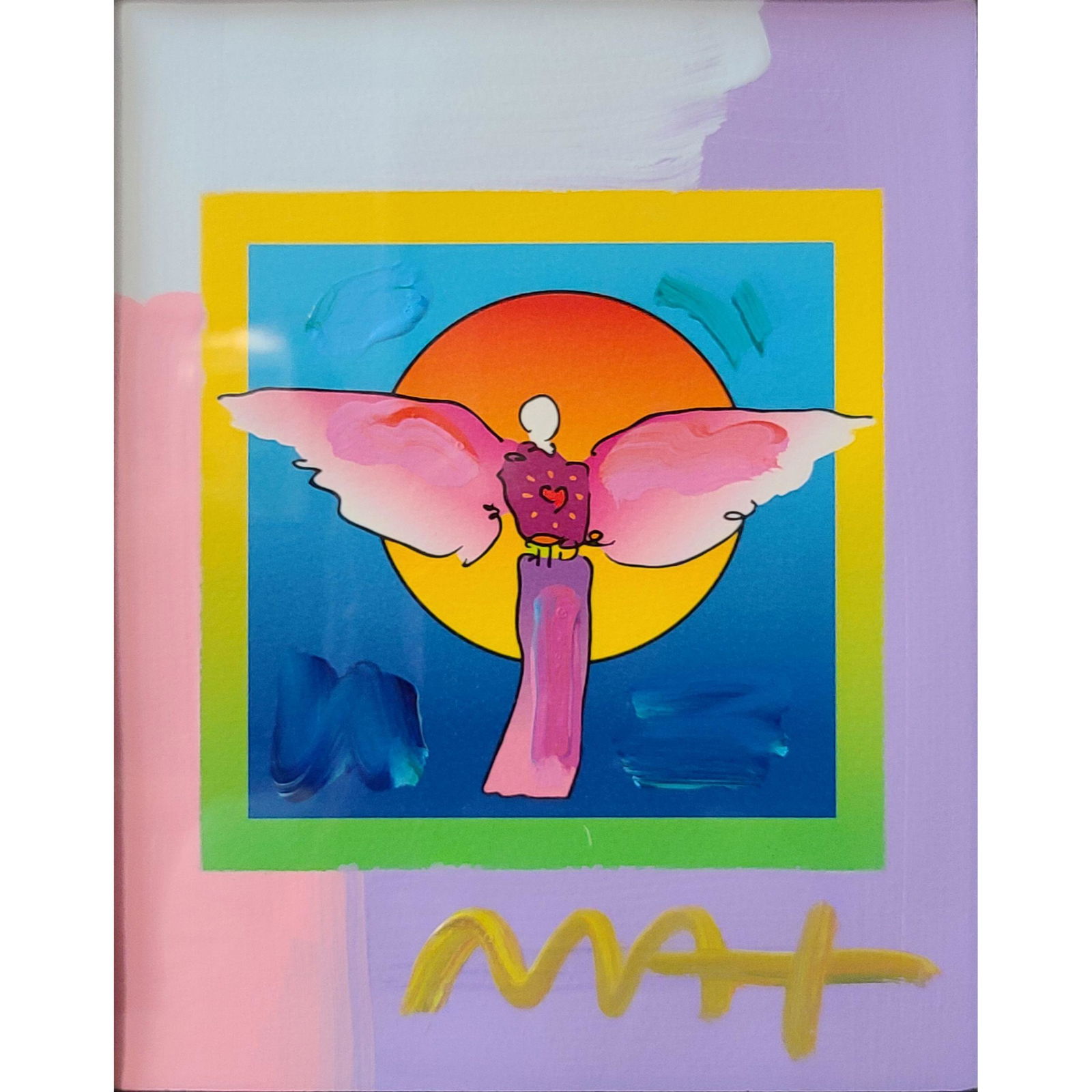 Original Peter Max" Angel With Sun On Blends" Mix Media (1 of 12)
