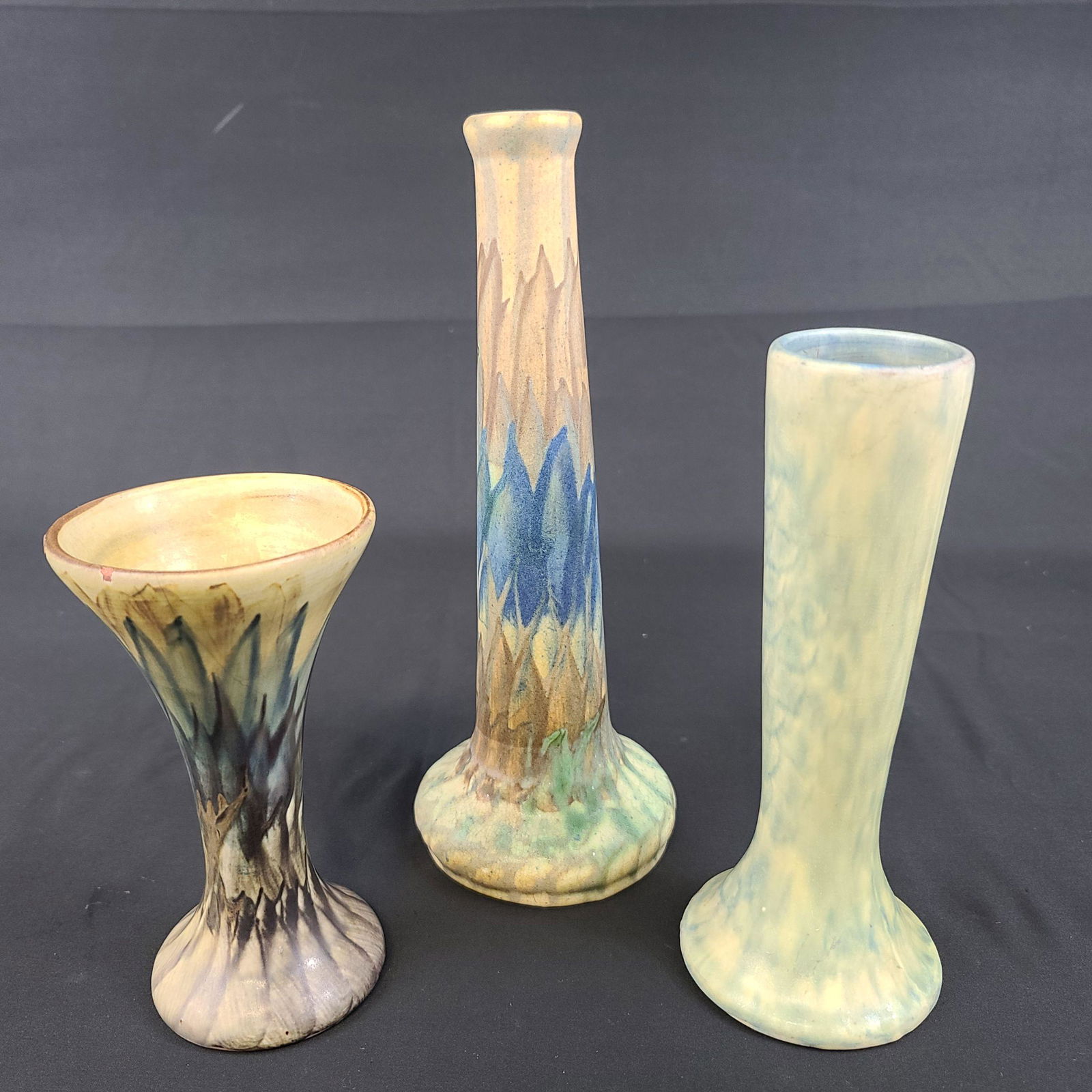 Lot of 3 Antique Pottery Vase Possibly Newcomb (1 of 20)