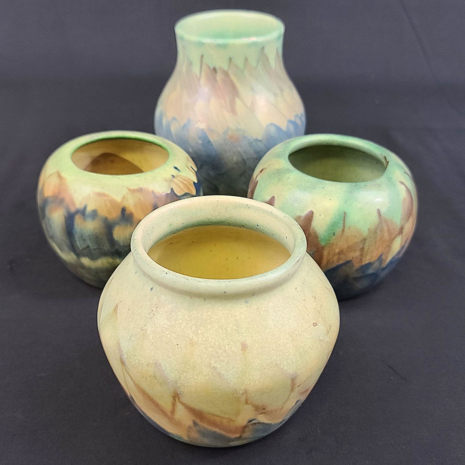 Lot of 4 Antique Pottery Vase Possibly Newcomb (1 of 15)