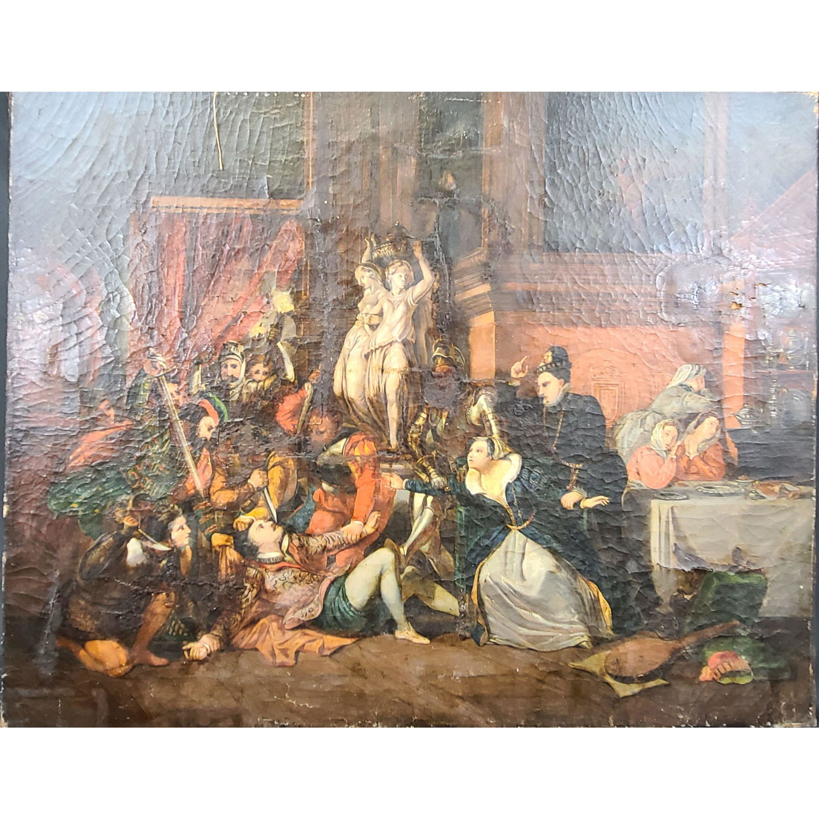 18th C O/C Theatrical Interior Painting #1 (1 of 17)