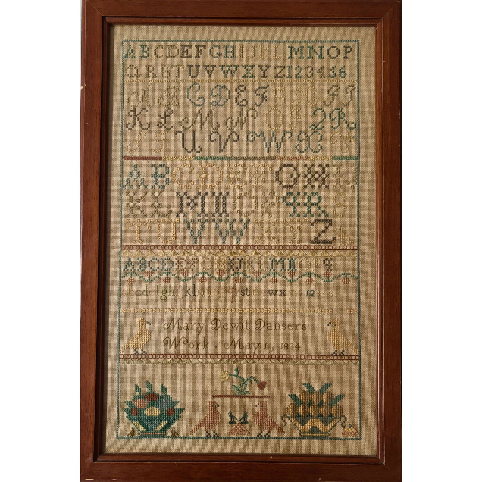 Antique 1834 Sampler Cross Stitch (1 of 12)