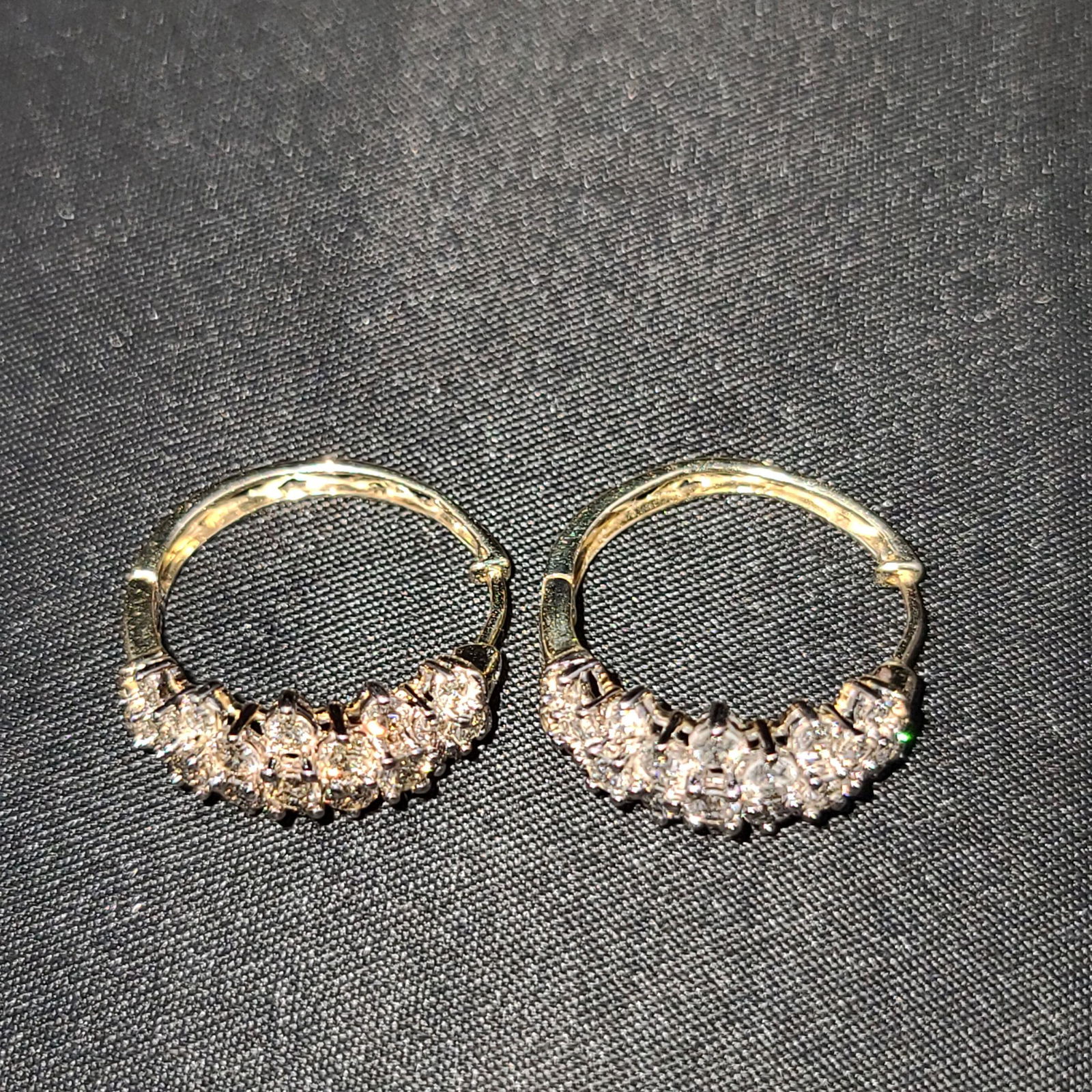 10K Gold And Diamond Earrings Appx 2 Ct (1 of 13)