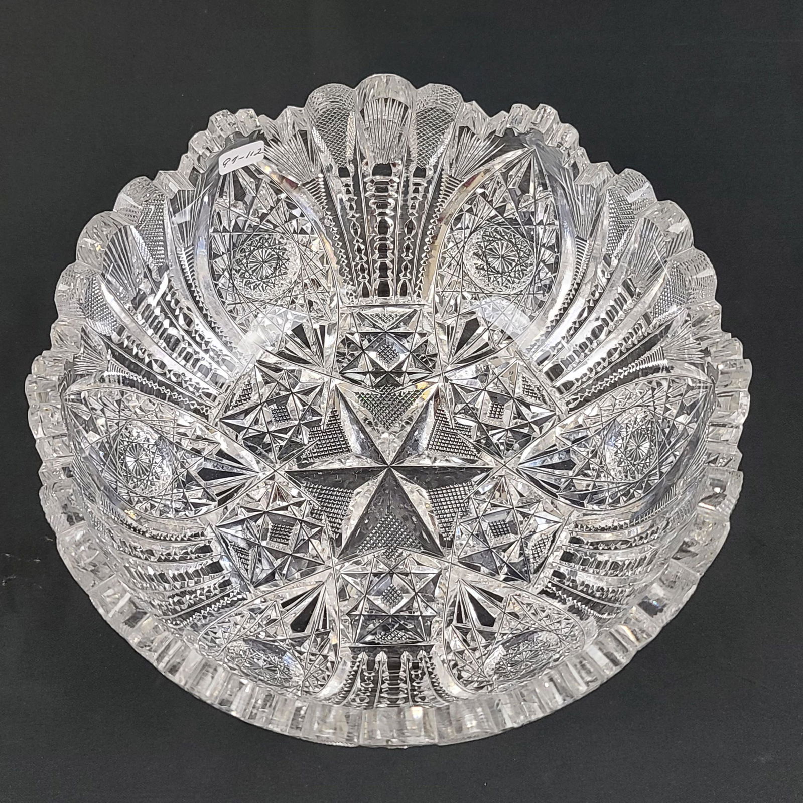 ABP Cut Glass Straus Bowl "JOAN" Pattern. (1 of 16)