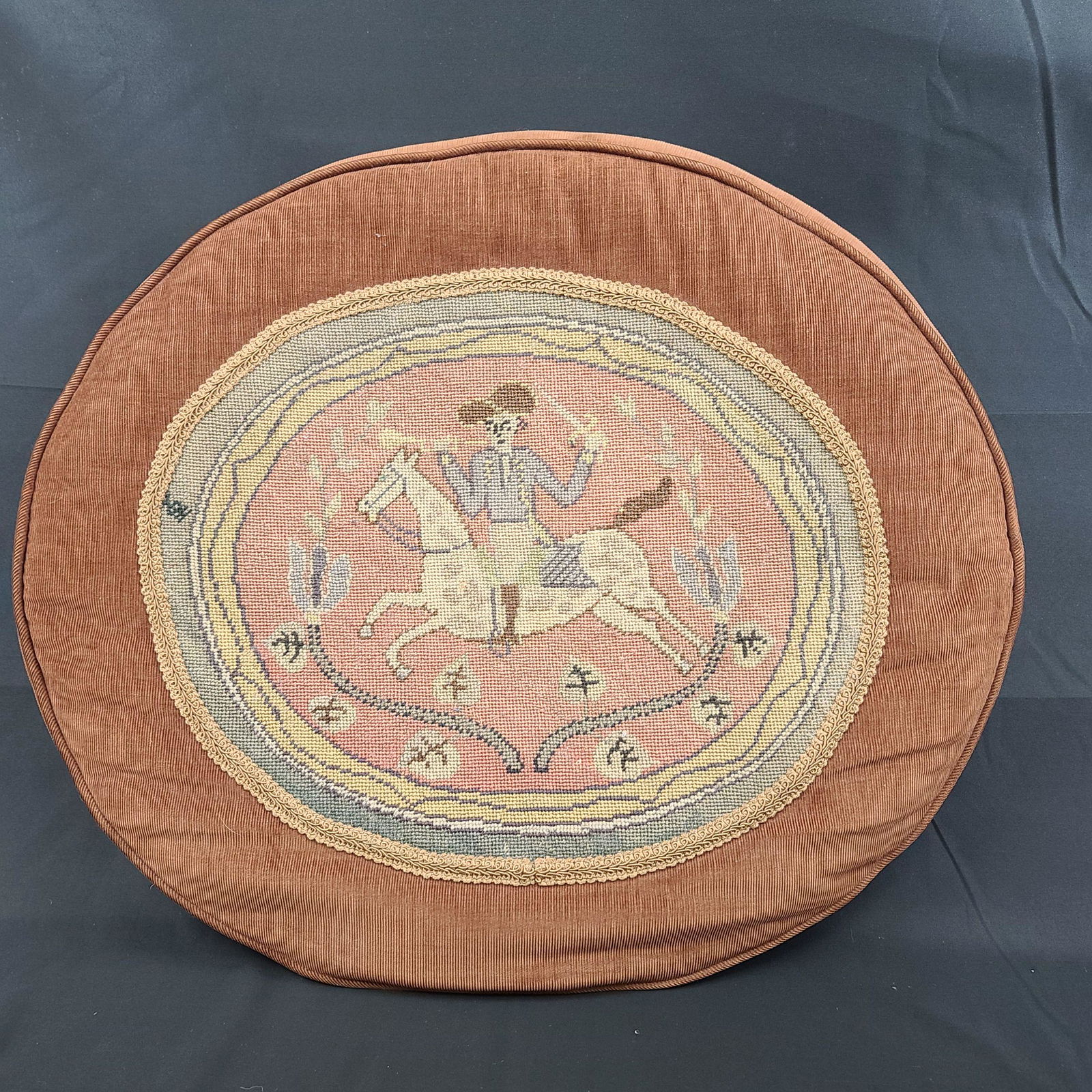 Antique Persian Embroidery Textile Pillow 19th C (1 of 7)