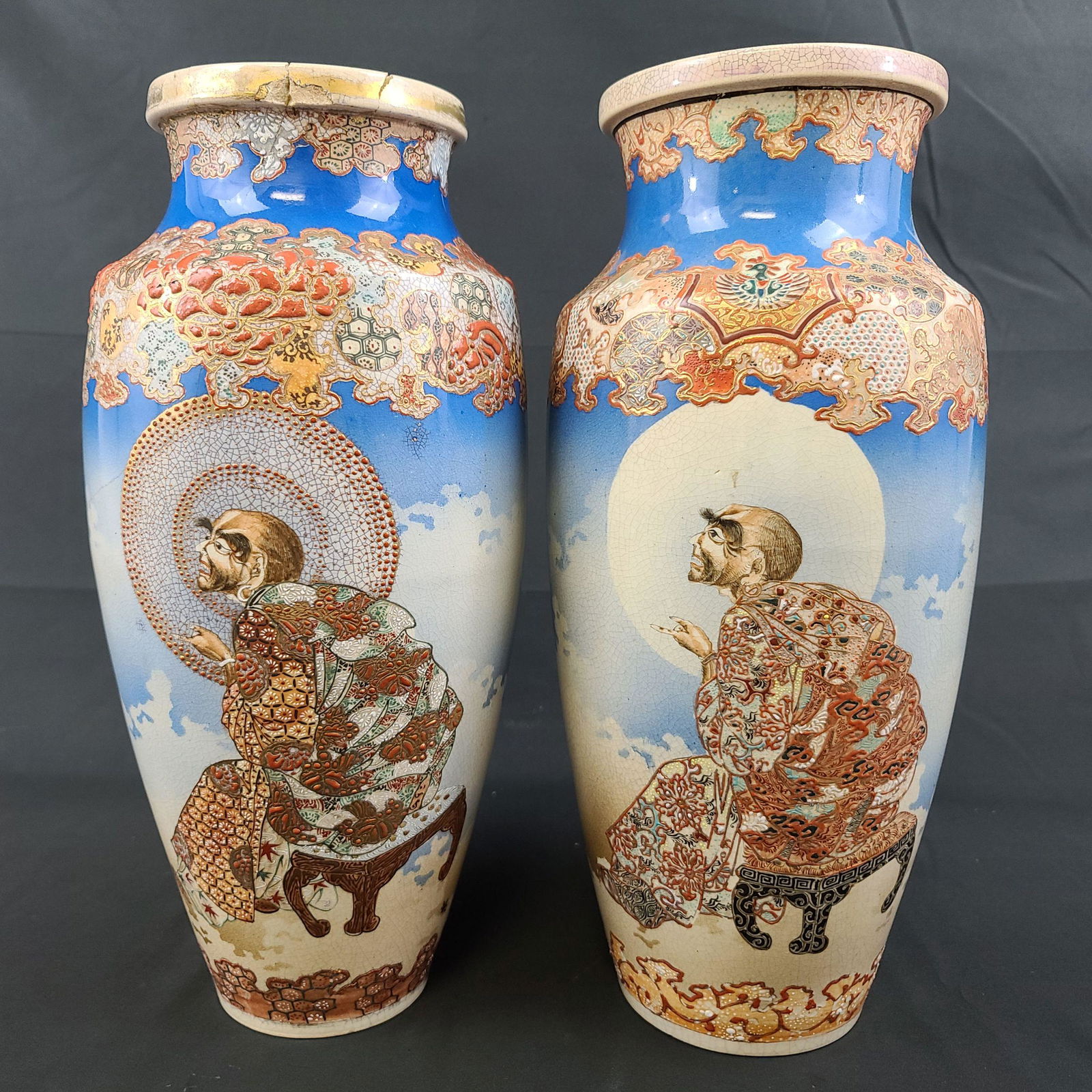 Pr Of Antique Satsuma Vases 19th Century (1 of 16)