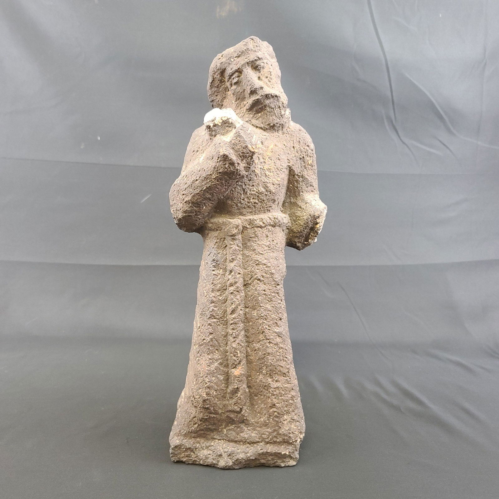 Very Early Antique Religious Santos Relic Volcanic Rock (1 of 13)