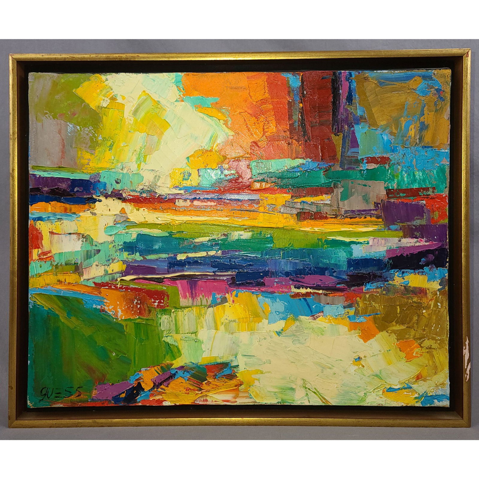 Fred Guess Abstract Oil Painting 4-21-53 Lake Wales (1 of 10)