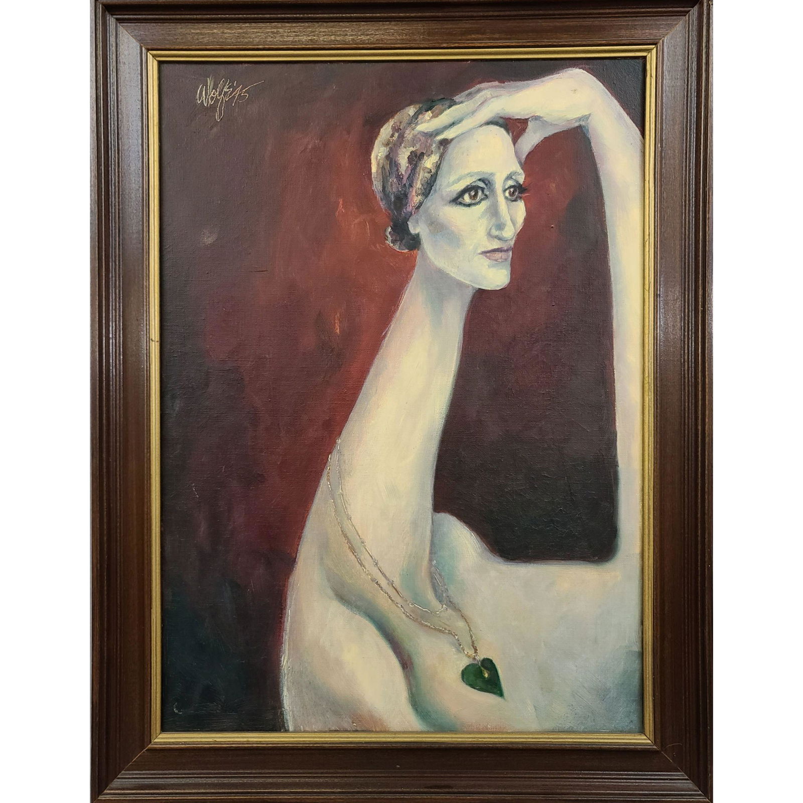 Signed Portrait painting 1975 Susan Wolfe (1 of 7)