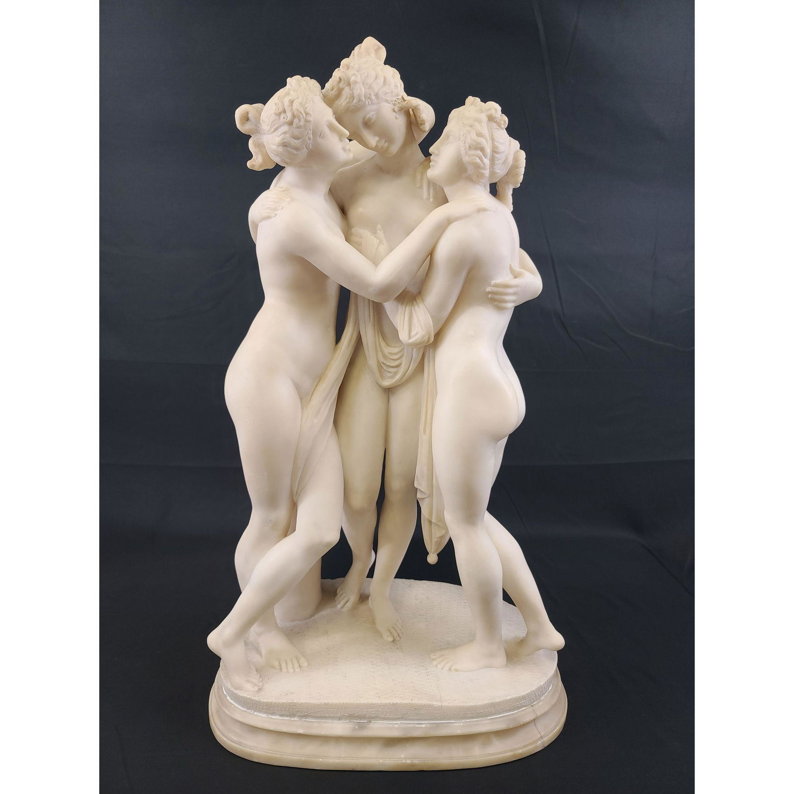 Antique Alabaster Sculpture of "The Three Graces" (1 of 16)