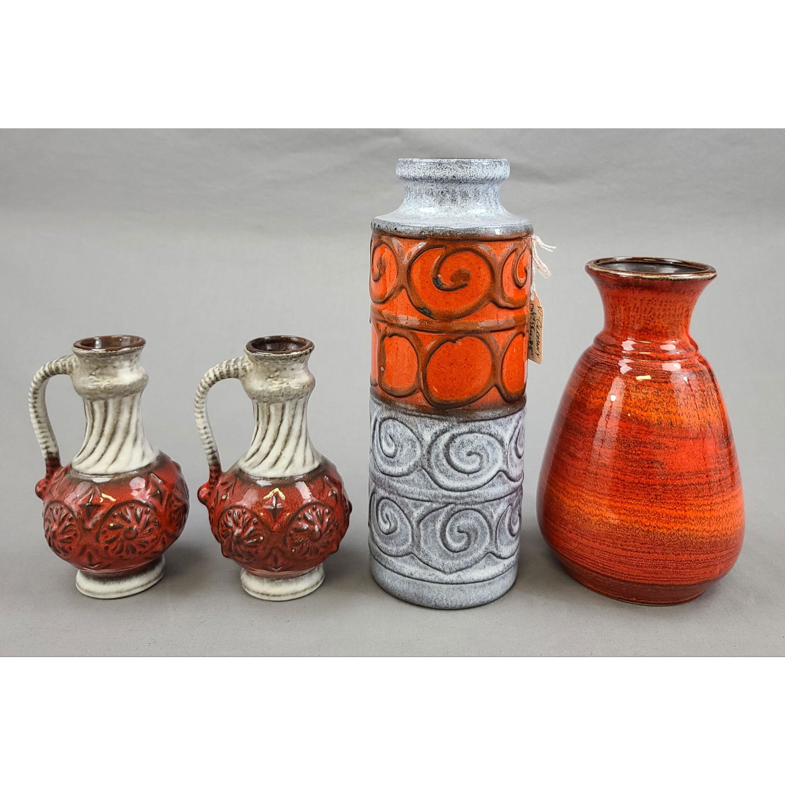 Lot of 4 Mid Century Modern Vases from Germany (1 of 7)