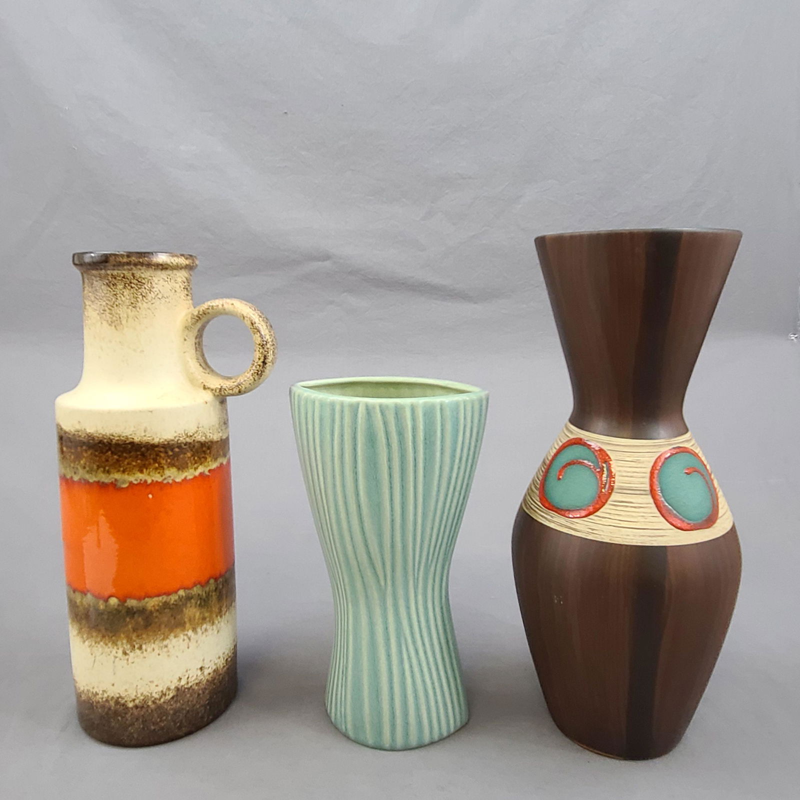 Lot of 3 Mid Century Modern Vases from Germany (1 of 8)