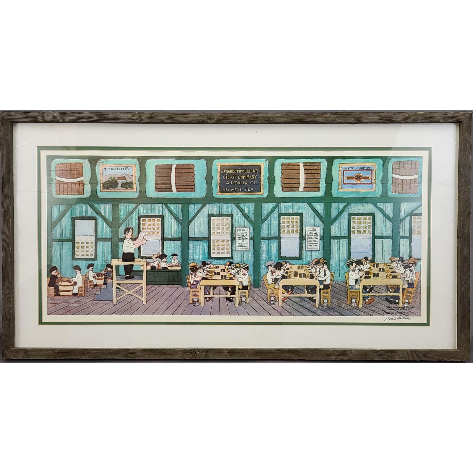 Sanchez Mario Signed Print of Old Cigar Factory (1 of 10)