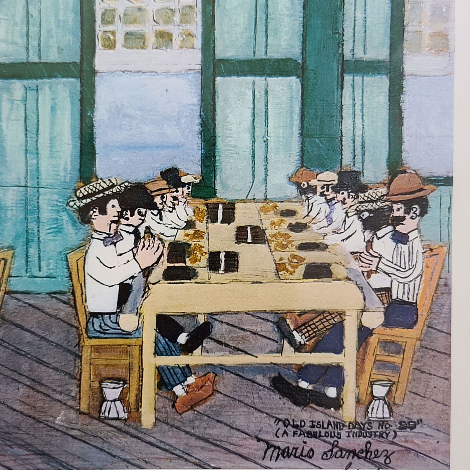 Sanchez Mario Signed Print of Old Cigar Factory - 3