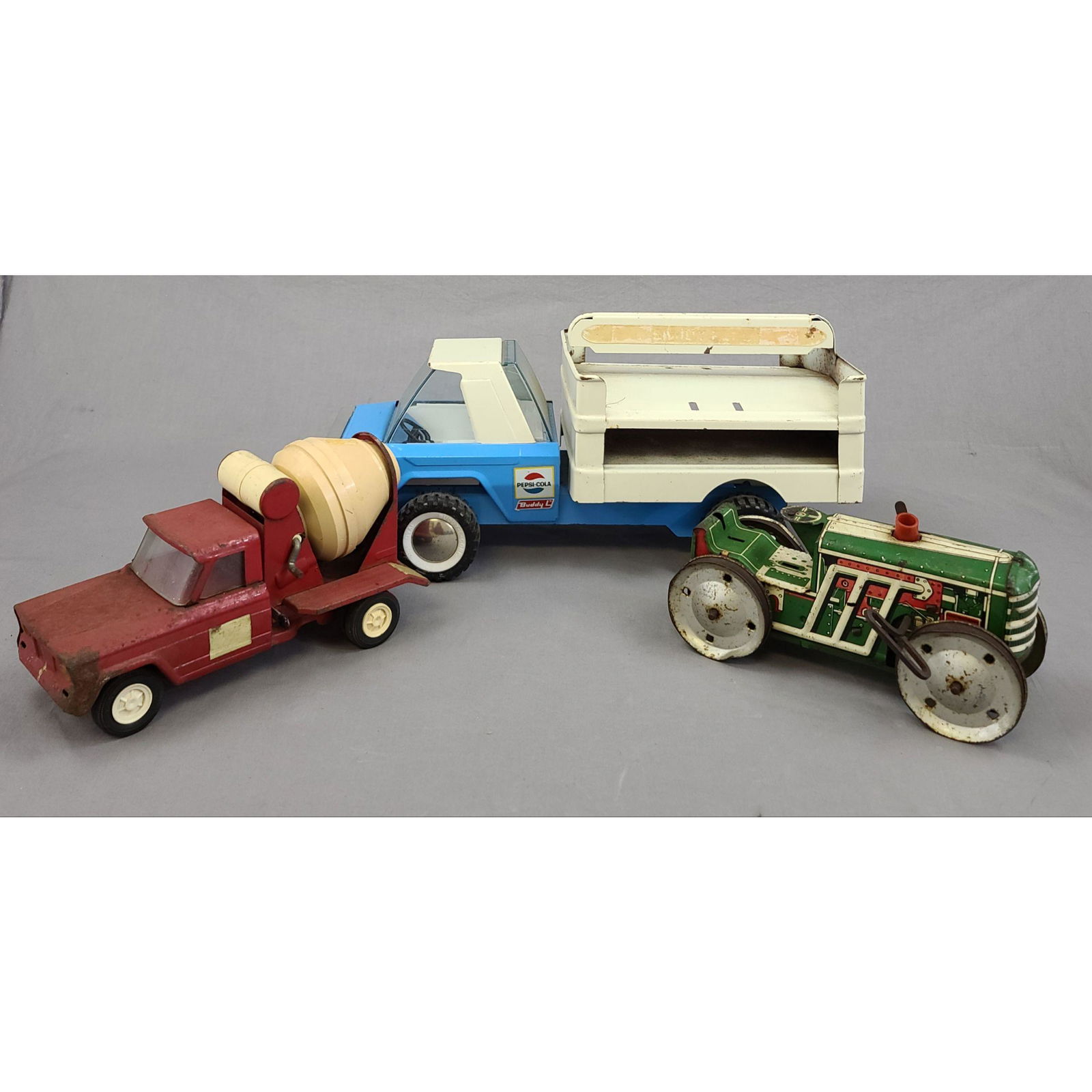 LOT OF 3 TIN TOYS "BUDDY L,PEPSI COLA,MARX,TONKA CEMENT (1 of 18)
