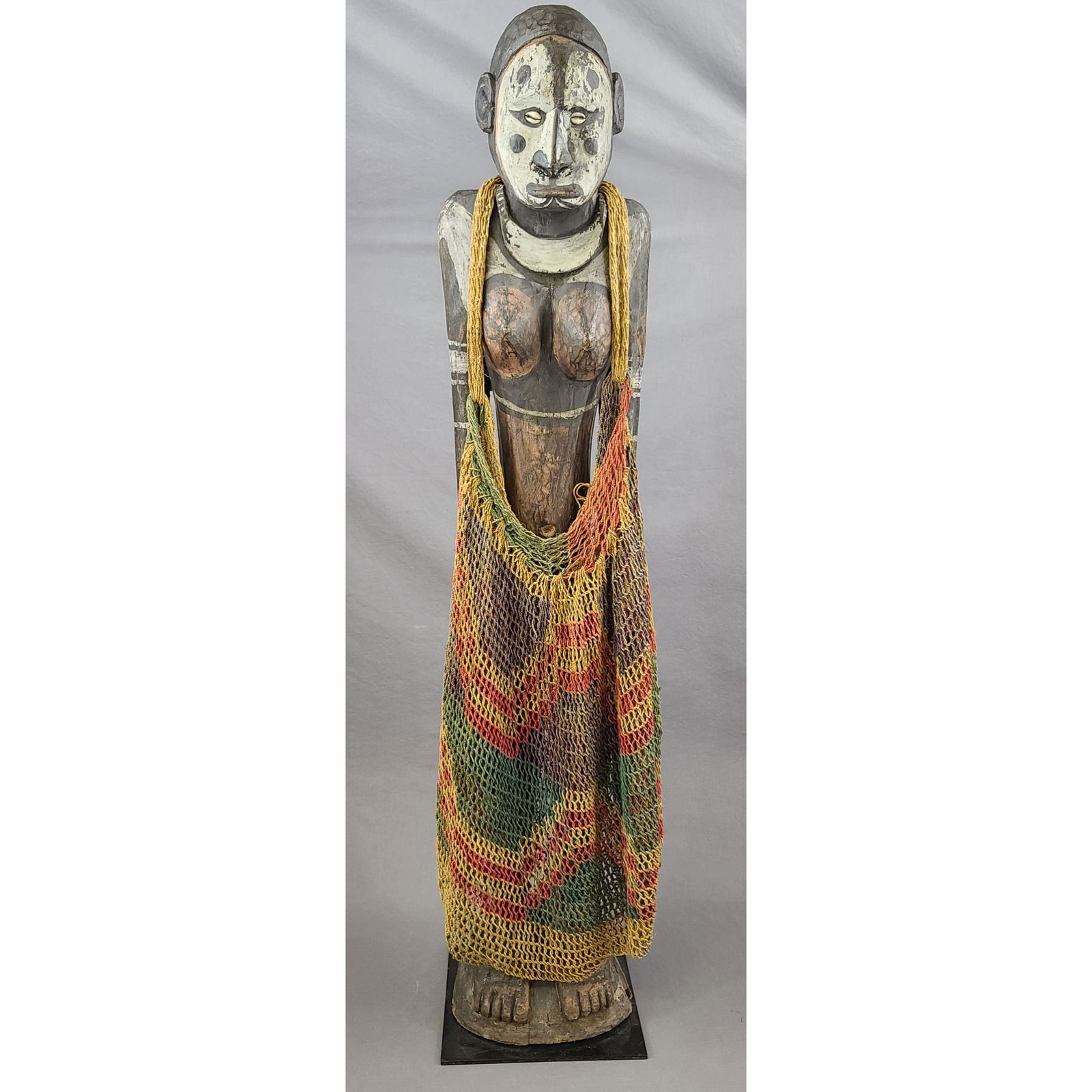 Antique Papua New Guinea Sculpture "Lady w/ Magic Bag" (1 of 20)