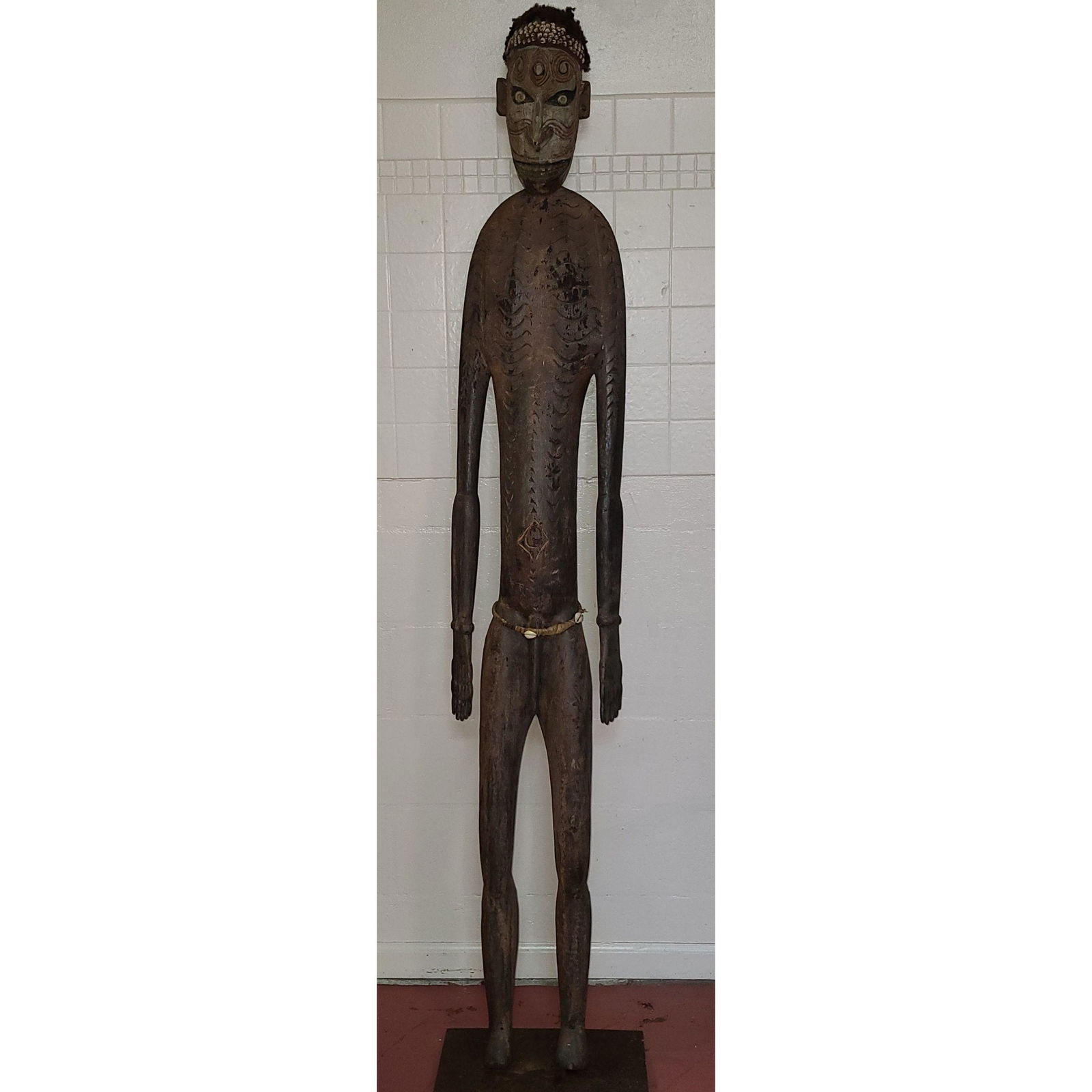 Antique Papua New Guinea Standing Man African Sculpture (1 of 20)
