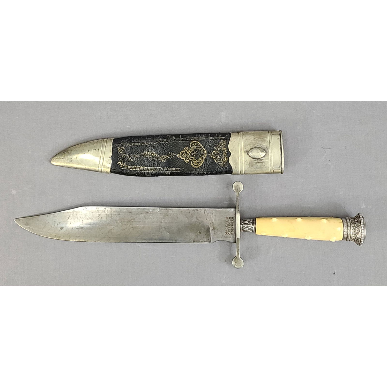 Mackay & Chisholm Edinhurg Bowie Knife,Hallmarked (1 of 20)