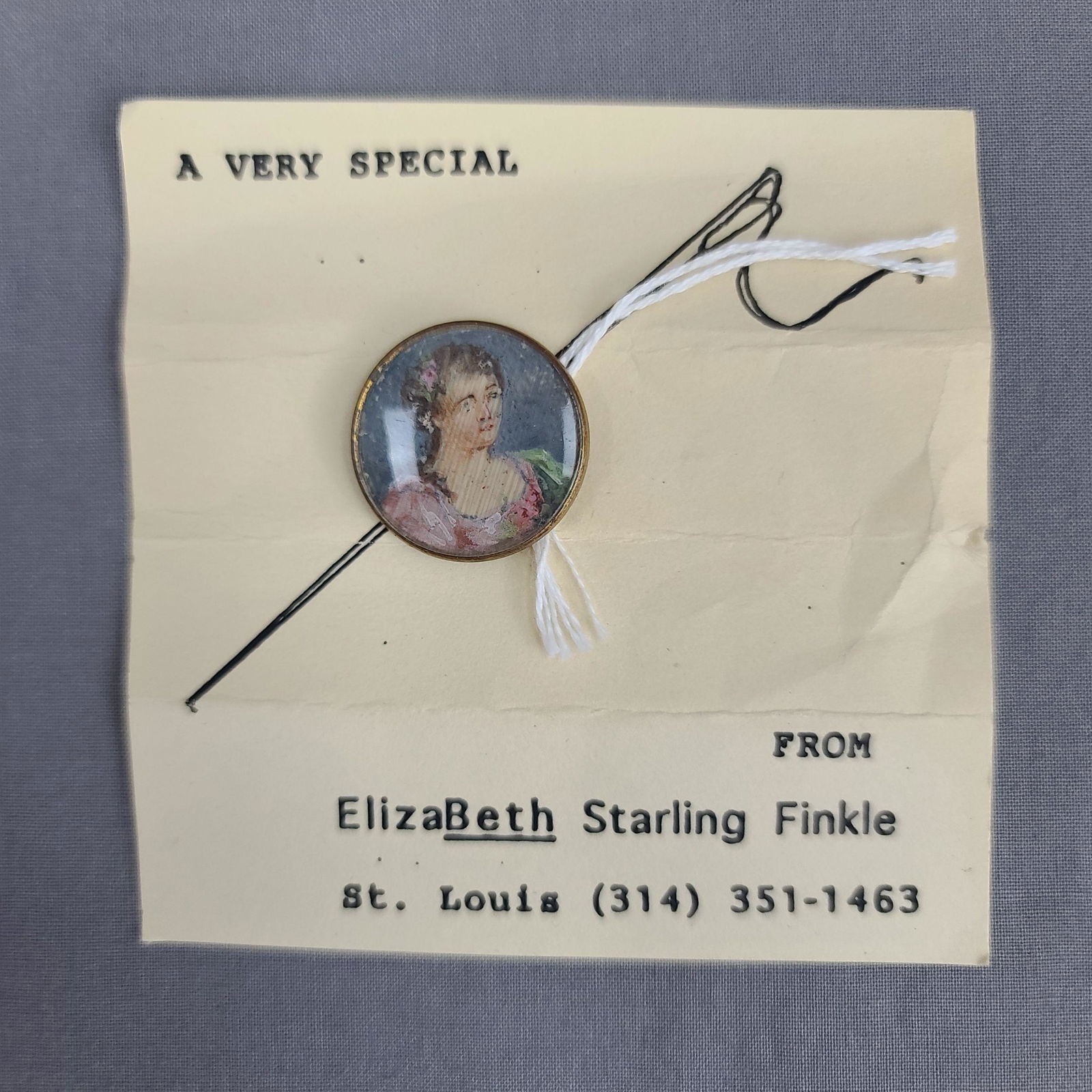 A Miniature Victorian Button Portrait Ca 1895 (1 of 4)